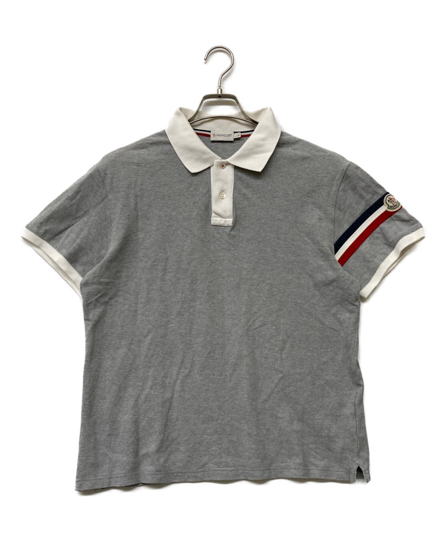 中古・古着通販】MONCLER (モンクレール) ポロシャツ グレー サイズ:L