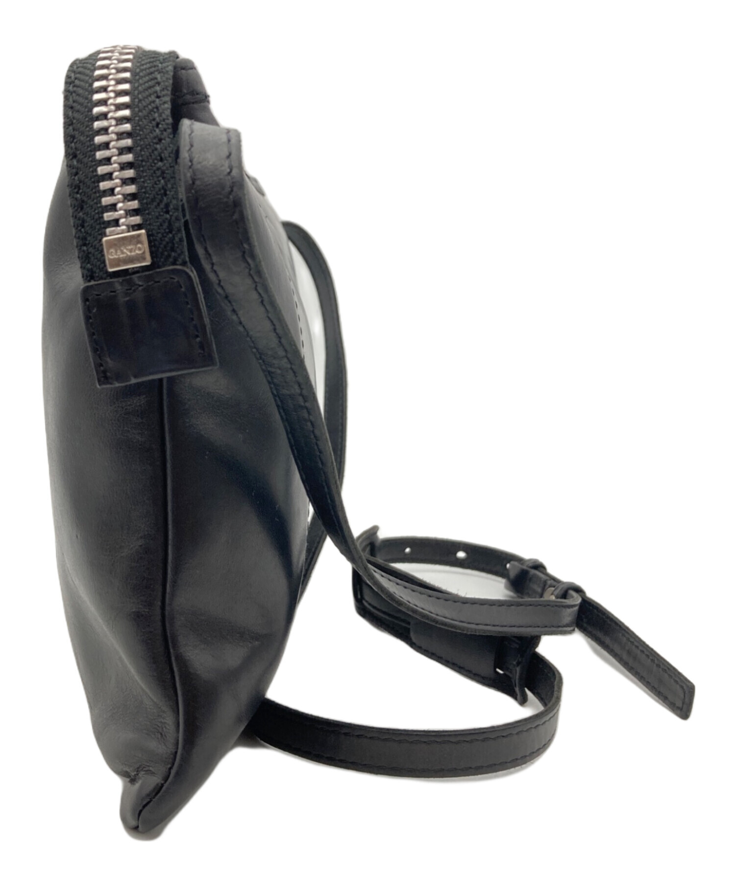 中古・古着通販】GANZO (ガンゾ) レザーサコッシュ ブラック｜ブランド