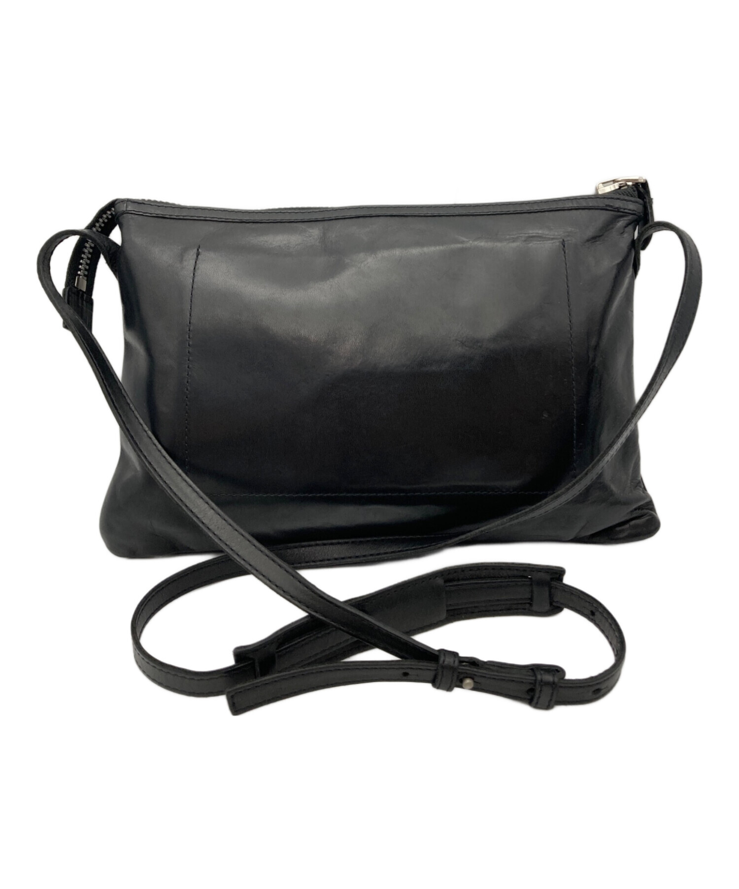 中古・古着通販】GANZO (ガンゾ) レザーサコッシュ ブラック｜ブランド