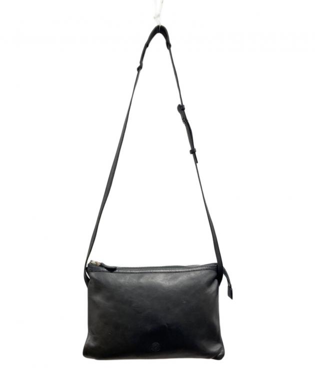 未使用　CANZO （ガンゾ）ブラック レザー サコッシュ 中古・古着通販】GANZO (ガンゾ) レザーサコッシュ ブラック｜ブランド