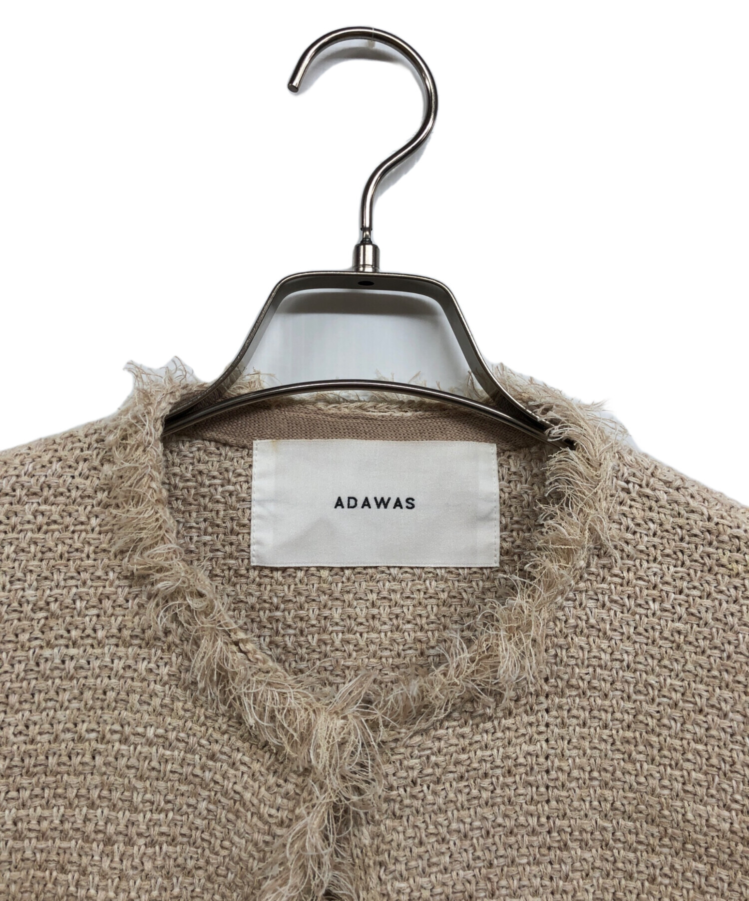 中古・古着通販】ADAWAS (アダワス) ノーカラーツイードジャケット