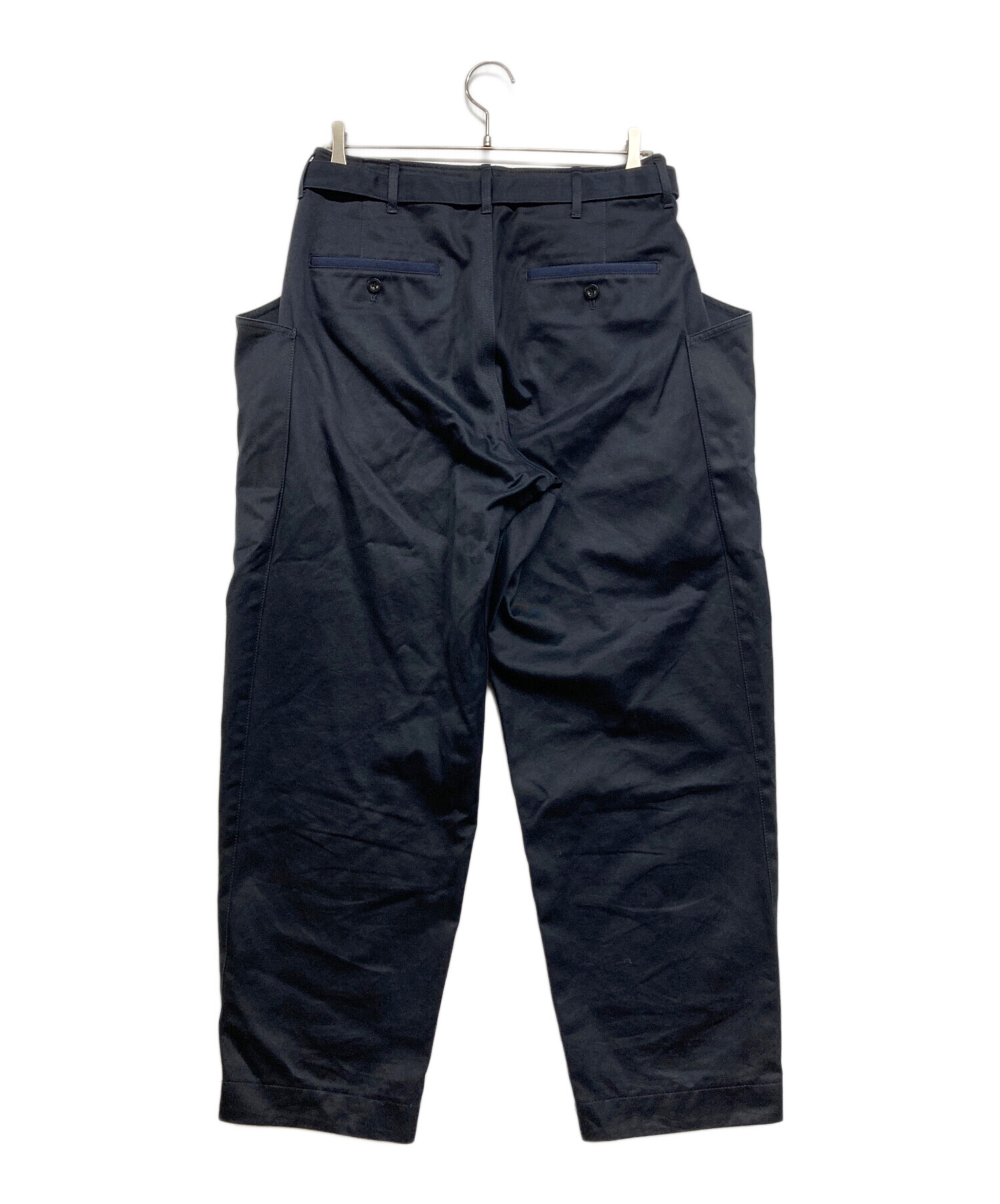 パンツ SACAI 中古・古着通販】sacai (サカイ) Cotton Chino Pants ネイビー サイズ