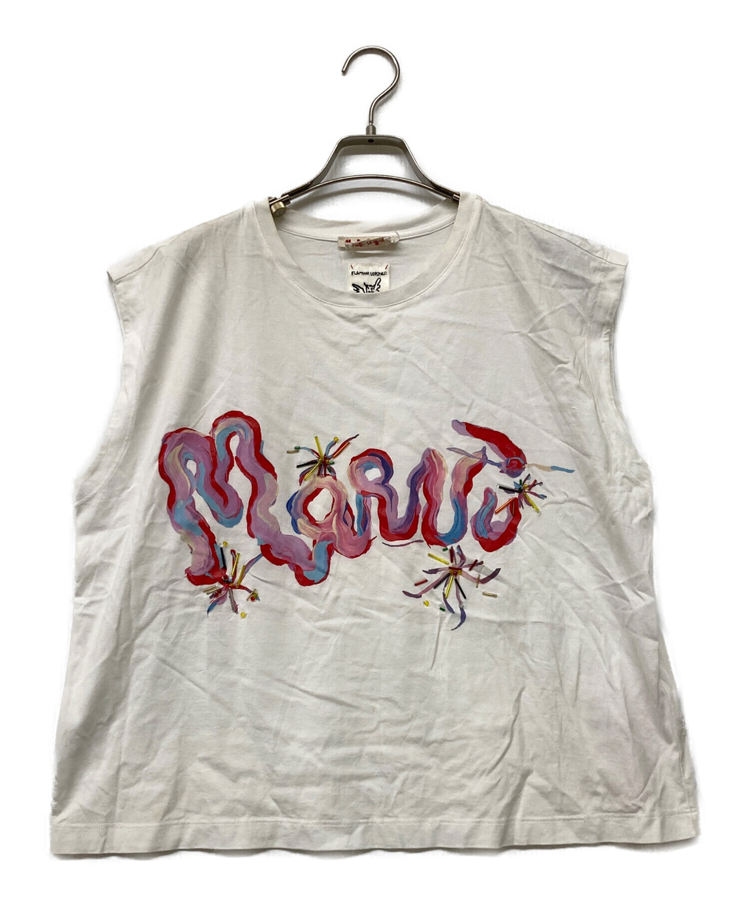 中古・古着通販】MARNI (マルニ) アートロゴプリントTシャツ ホワイト