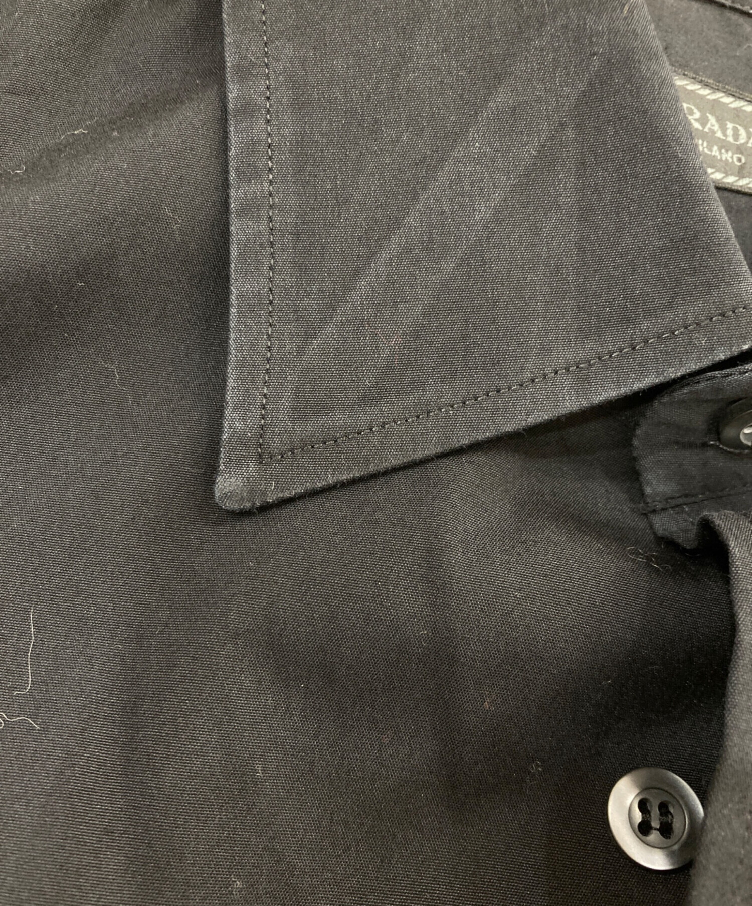 中古・古着通販】PRADA (プラダ) ドレスシャツ ブラック サイズ:37