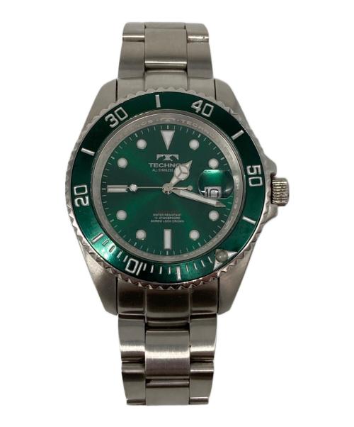 ナバ☆極美品☆TECHNOSダイバーズウォッチ グリーン【クオーツ】 楽天市場】【お値段以上の造りです！】テクノス 腕時計 メンズウォッチ