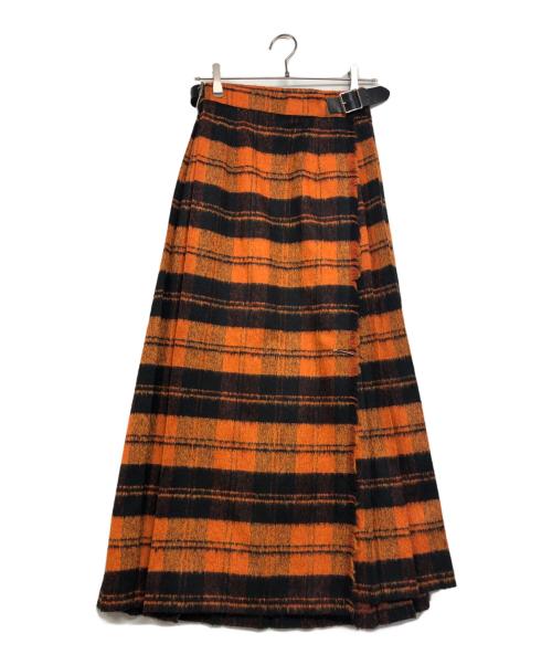 オレンジ！不規則重ねスカート☆レトロシャツ×デニム☆古着リメイク 中古・古着通販】O'NEIL OF DUBLIN (オニールオブダブリン) ウール