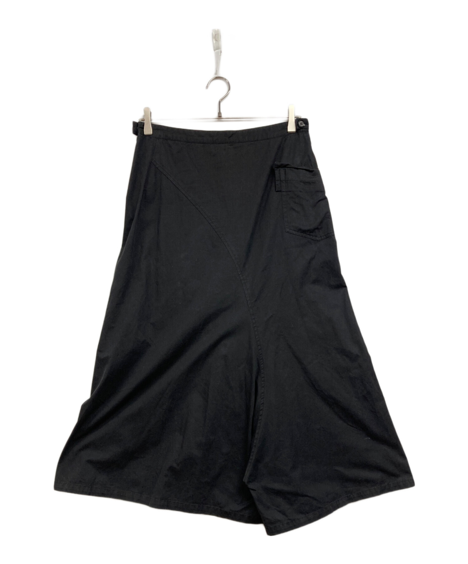 y's 黒サルエルパンツ ボタン付き 中古・古着通販】Y's (ワイズ) サルエルパンツ ブラック サイズ:2