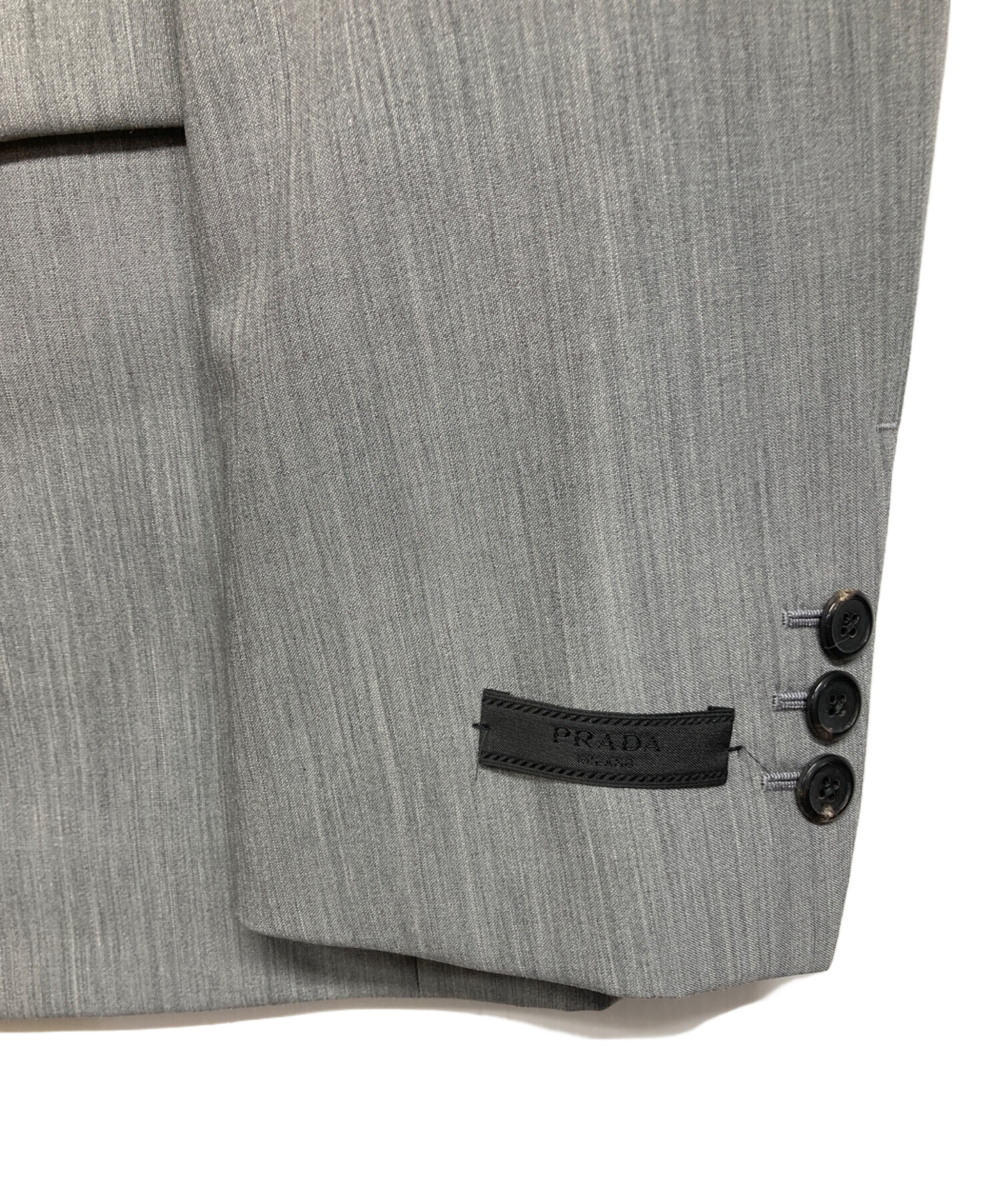中古・古着通販】PRADA (プラダ) モヘアウール ジャケット グレー