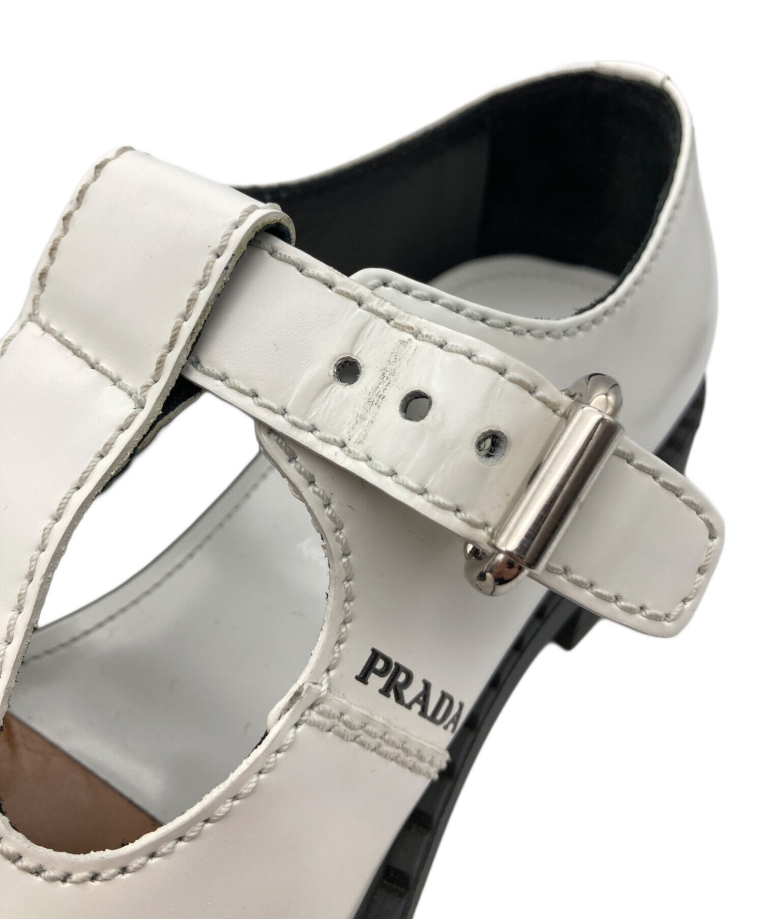 中古・古着通販】PRADA (プラダ) メリージェーン ブラッシュドレザー