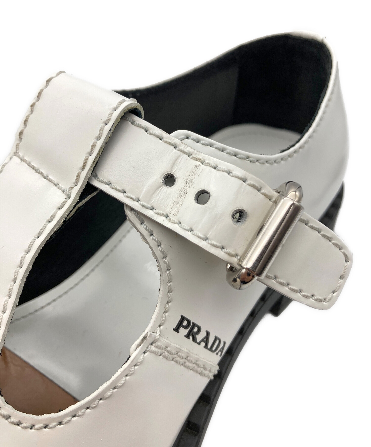 中古・古着通販】PRADA (プラダ) メリージェーン ブラッシュドレザー