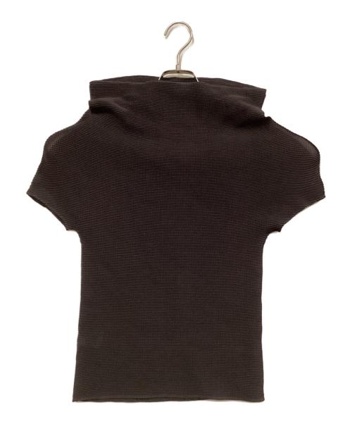 MeISSEYMIYAKE ミーイッセイミヤケ  総柄 ワッフル加工 7分袖カットソー/ ※サイズの記載はございません。 MeISSEYMIYAKE ミーイッセイミヤケ 総柄 ワッフル加工 7分袖カットソー