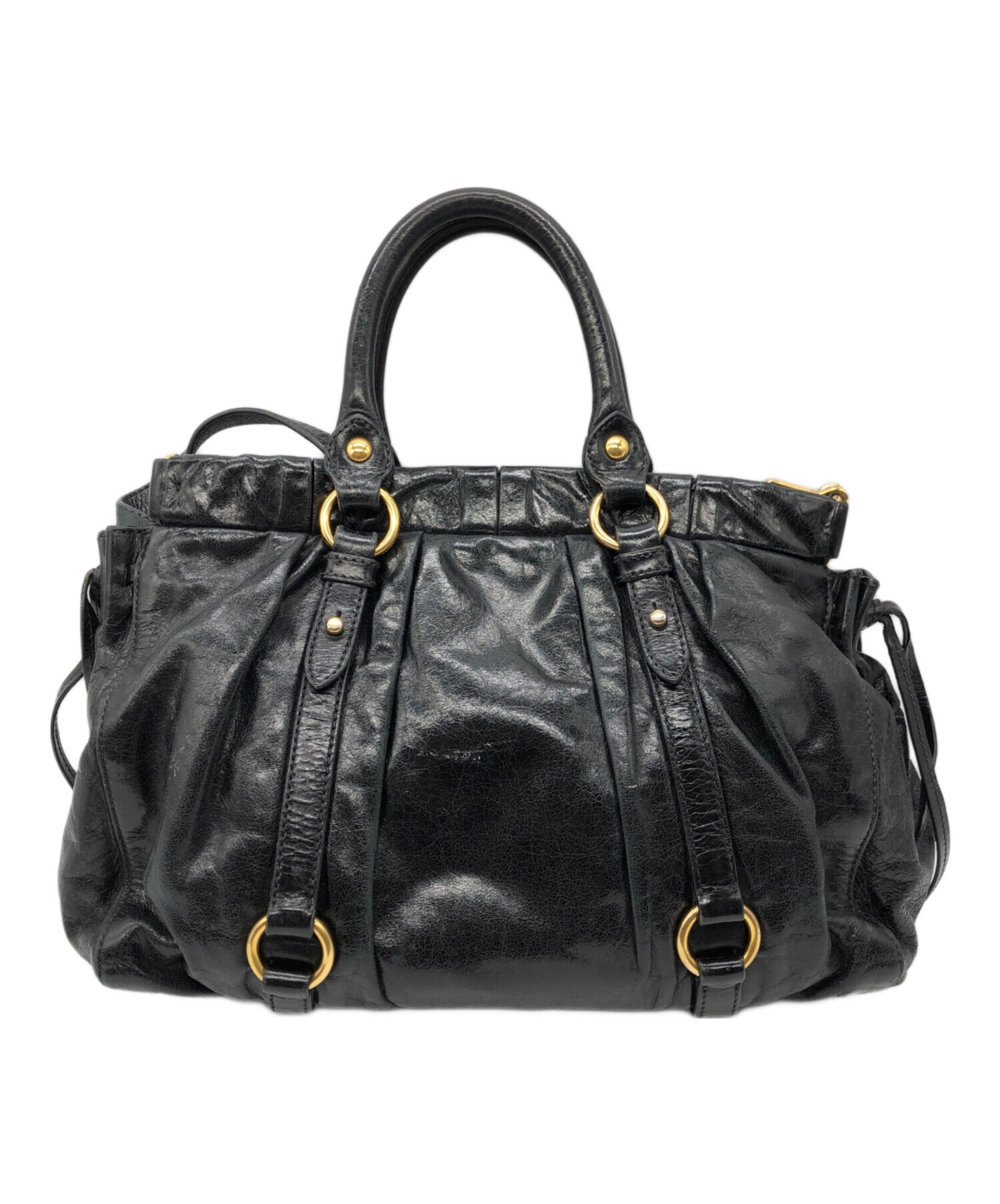 中古・古着通販】MIU MIU (ミュウミュウ) VITELLO LUX ブラック