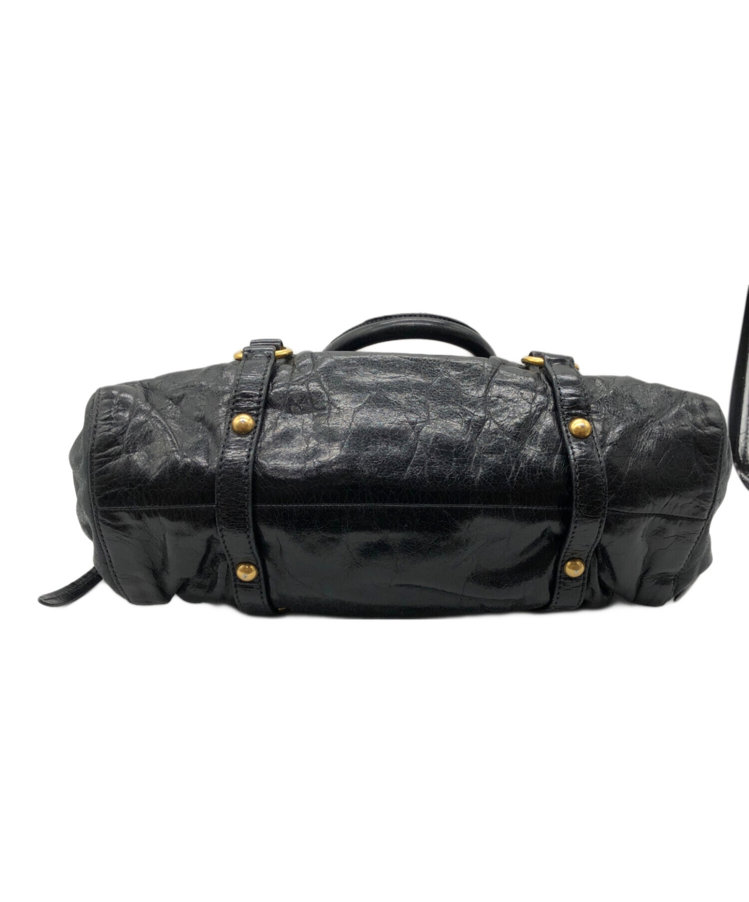 中古・古着通販】MIU MIU (ミュウミュウ) VITELLO LUX ブラック