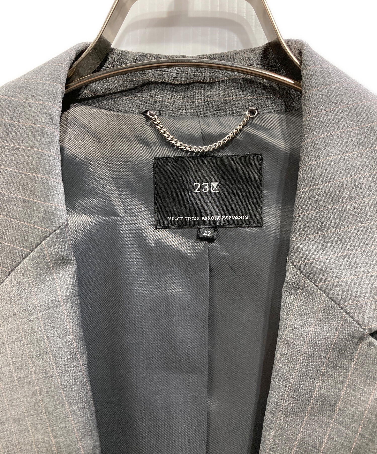 中古・古着通販】23区 (ニジュウサンク) ファインネスウールストライプ 