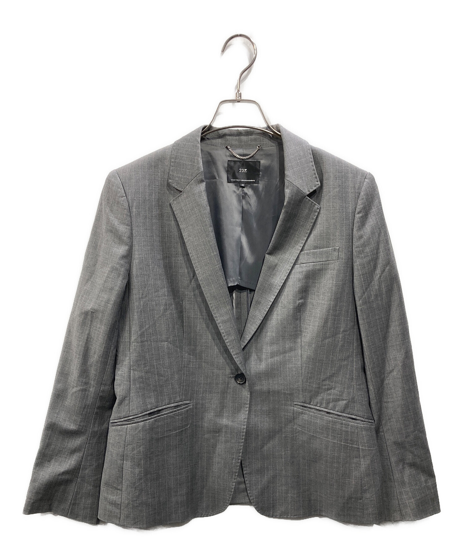 中古・古着通販】23区 (ニジュウサンク) ファインネスウールストライプ