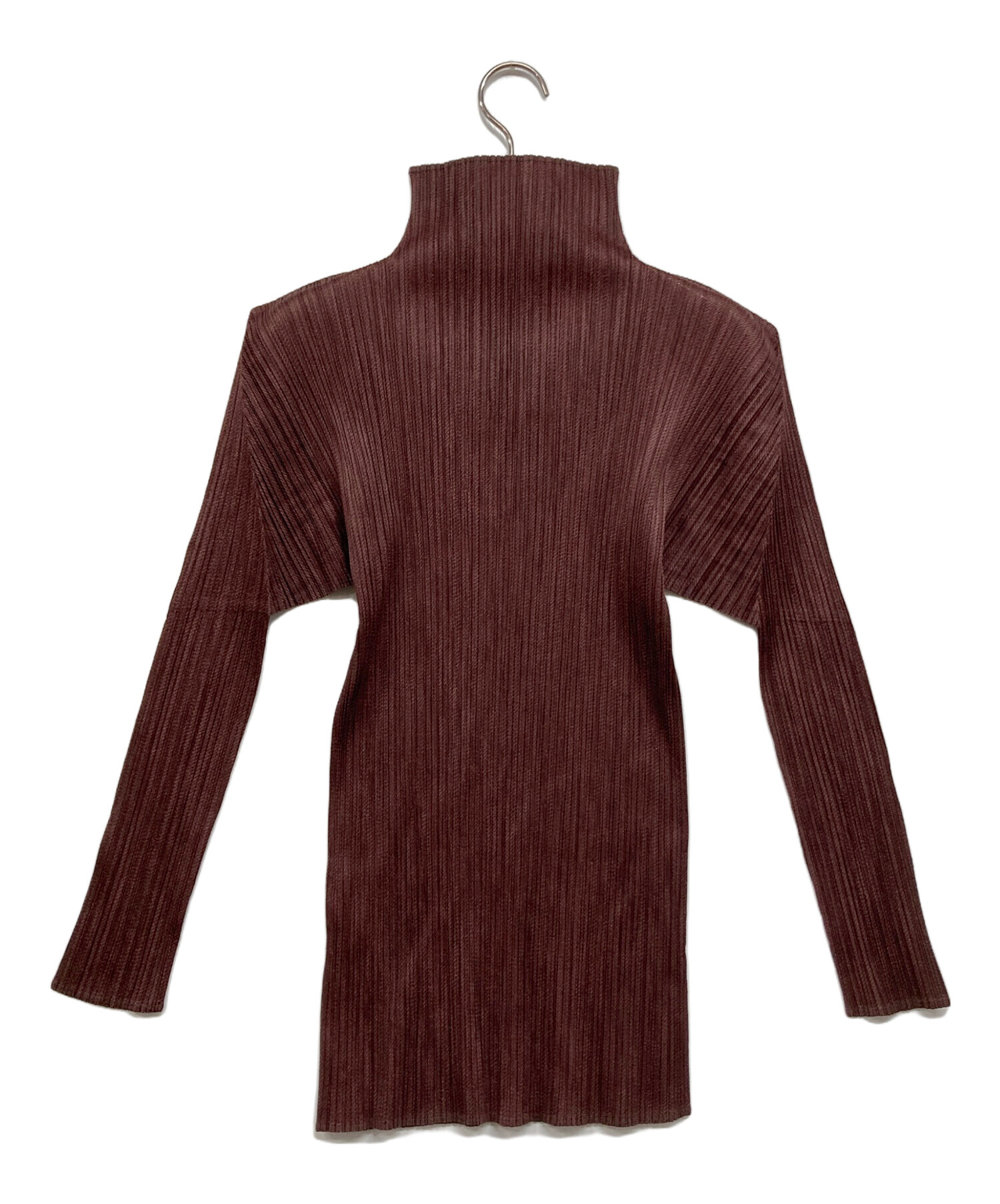【PLEATS PLEASE】プリーツプリーズ ハイネックカットソー ブラウン 中古・古着通販】PLEATS PLEASE (プリーツプリーズ) プリーツ