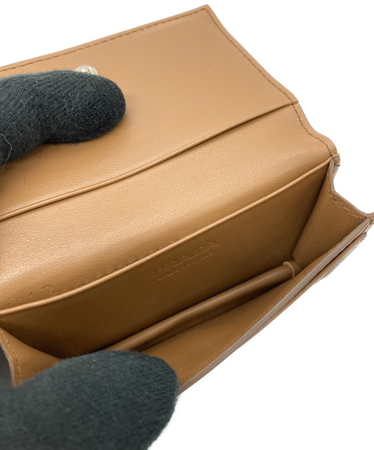 中古・古着通販】PRADA (プラダ) カードケース ベージュ｜ブランド