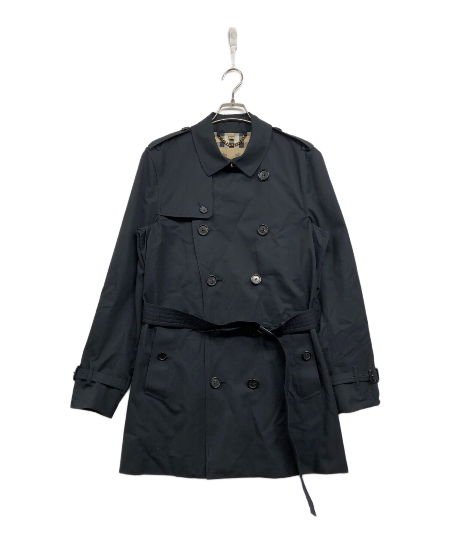 【美品】バーバリー　トレンチコート　ケンジントン　ベルト完備　ネイビー　46 中古・古着通販】BURBERRY (バーバリー) ケンジントントレンチコート