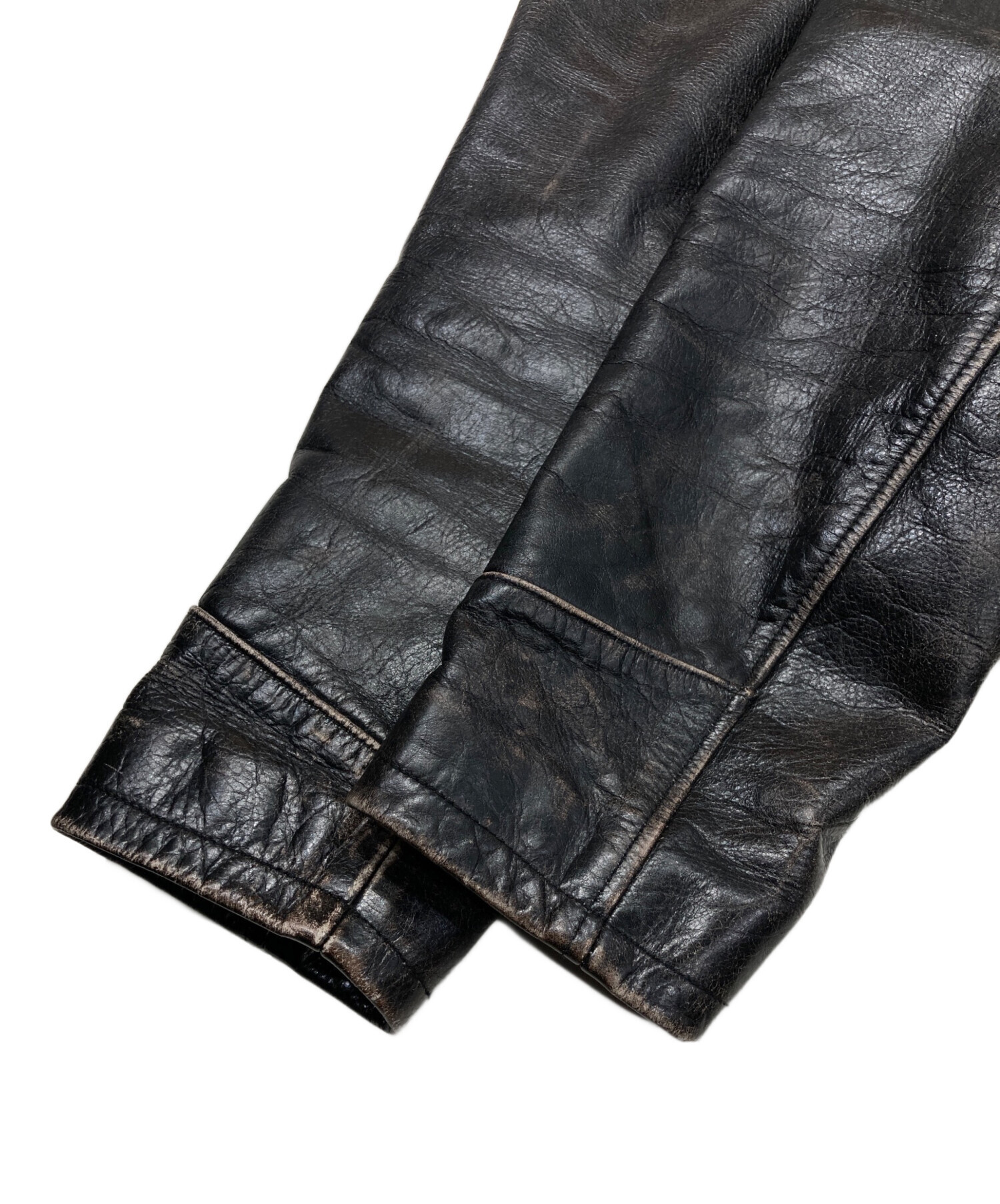 中古・古着通販】GAP (ギャップ) レザージャケット ブラック サイズ:M