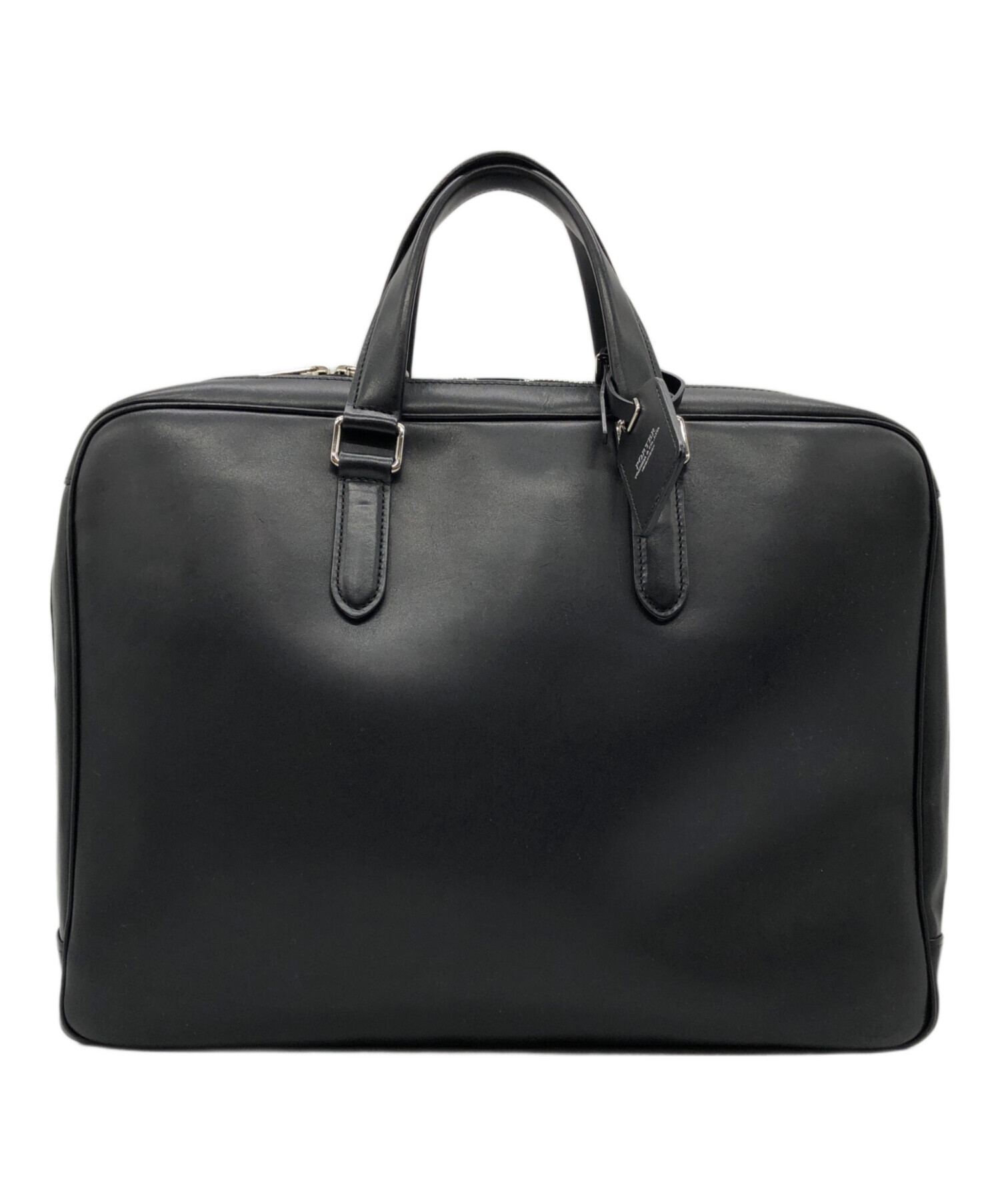 POTER ビジネスバッグ　ブラック　中古美品 中古・古着通販】PORTER (ポーター) ソートレザービジネスバッグ