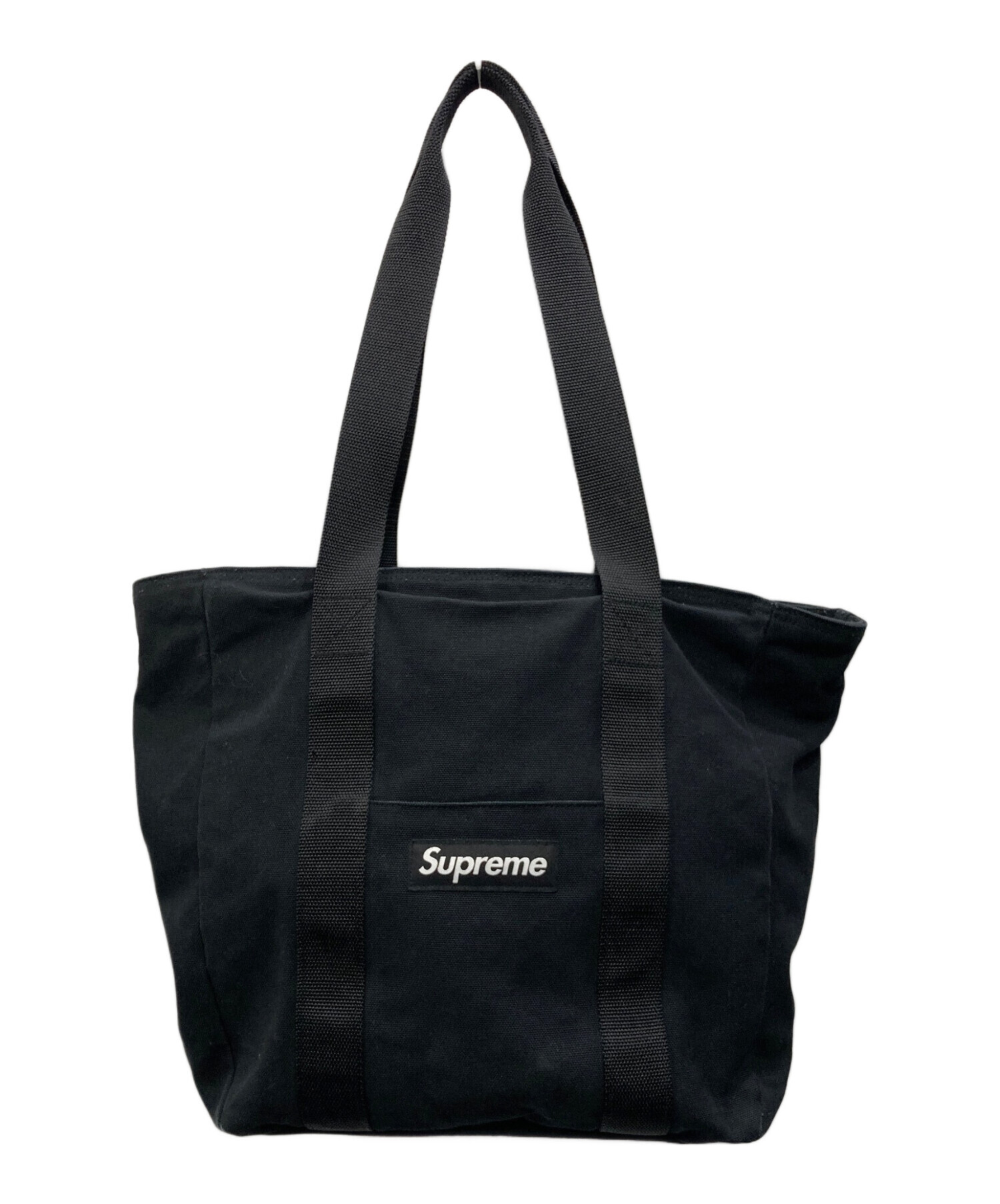 Supreme ブラック トートバッグ 中古・古着通販】Supreme (シュプリーム) 20FWキャンバストートバッグ