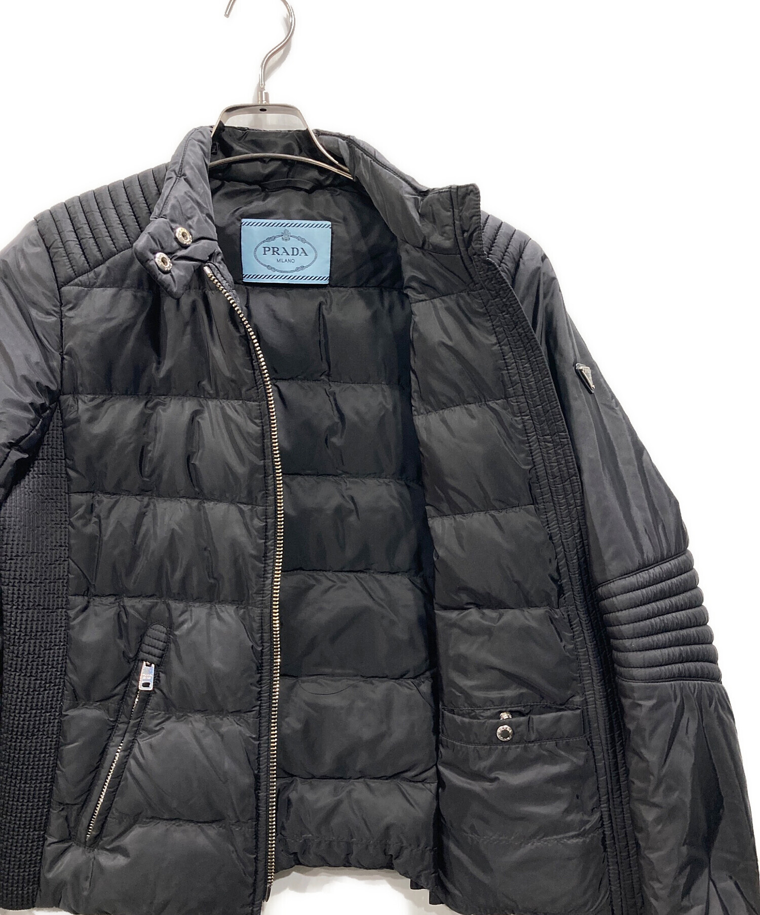 中古・古着通販】PRADA (プラダ) ダウンジャケット ブラック サイズ:40