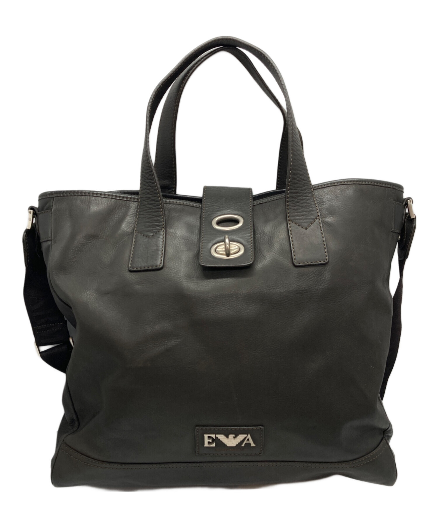 EMPORIO ARMANI レザー 2WAY トートバッグ ブラック 大容量 | MOLTRUP 