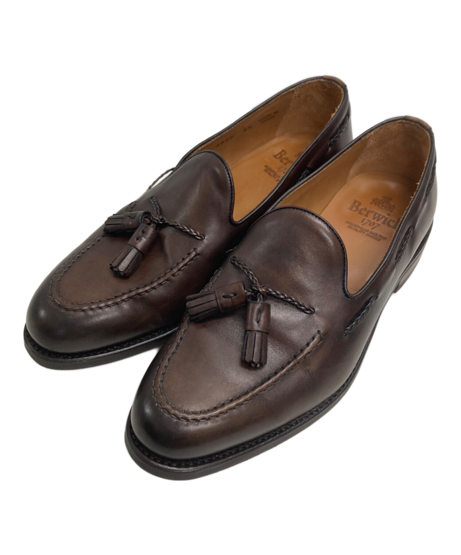 美品✨Berwick✨タッセルローファー 本革 ブラウン サイズ５ 24.5㎝ 中古・古着通販】berwick (バーウィック) タッセルローファー ブラウン