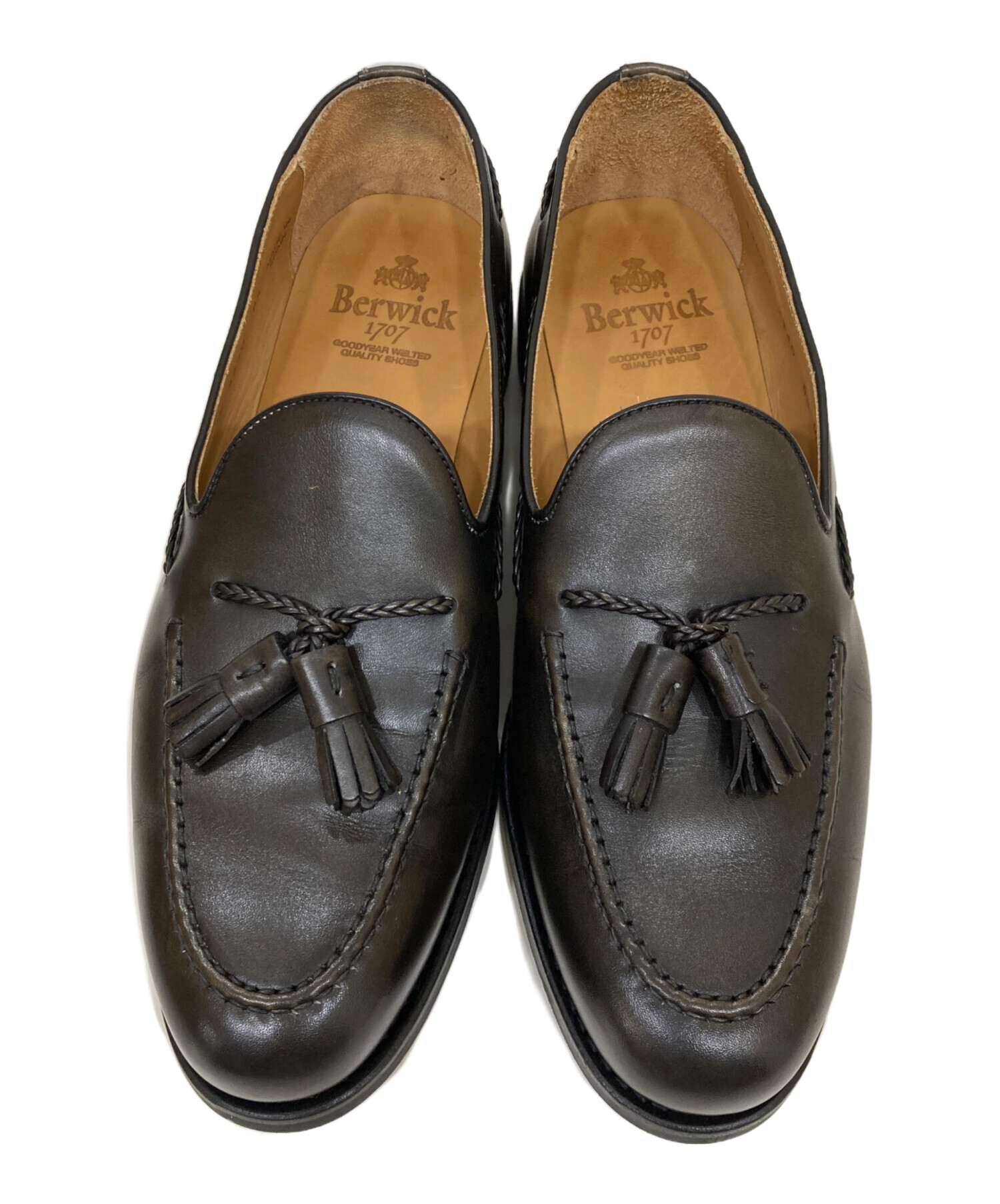 1度のみの着用>Berwick タッセルローファー 4340 Berwick（バー