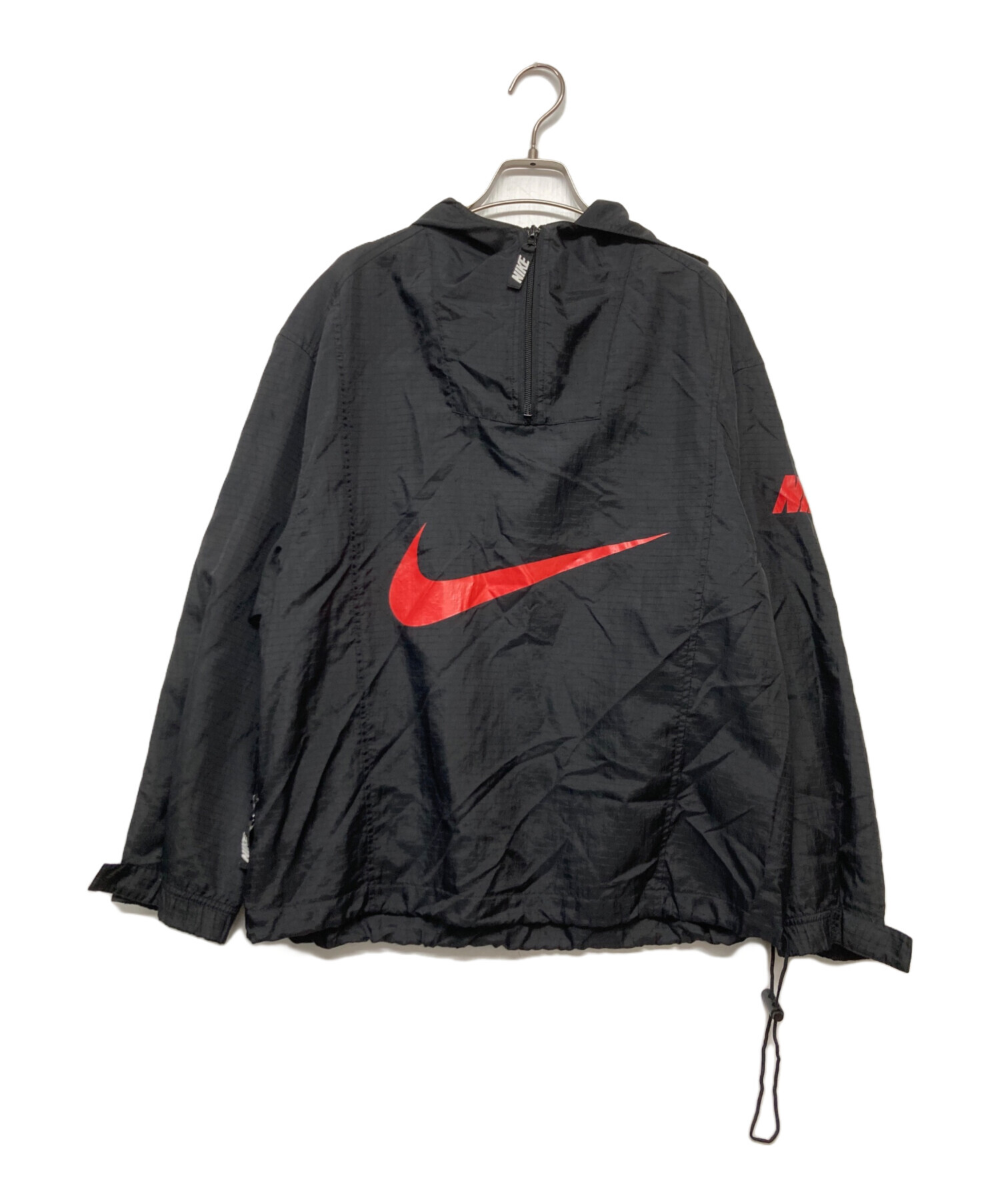 中古・古着通販】NIKE (ナイキ) ビッグスウッシュアノラック ブラック 
