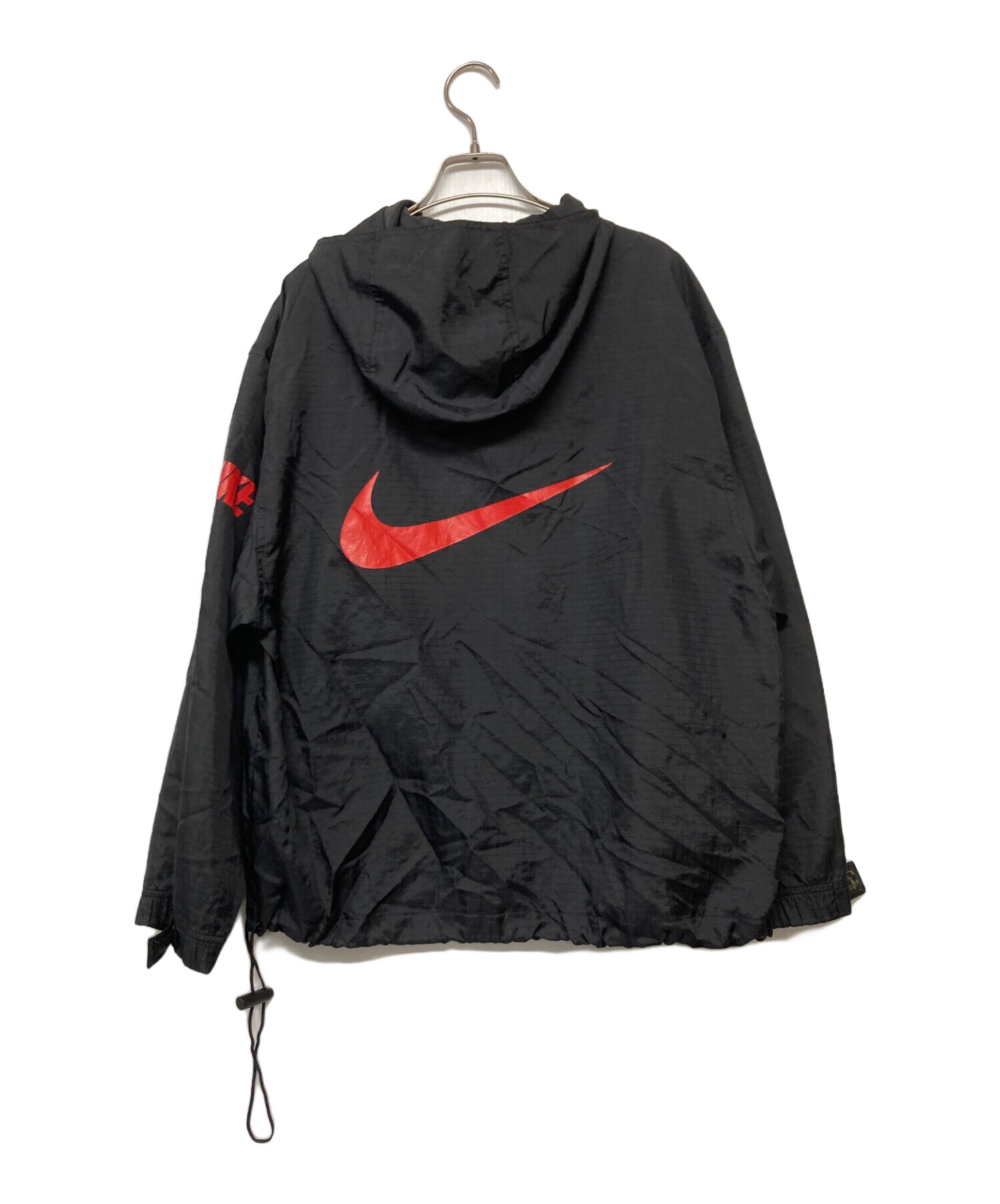 中古・古着通販】NIKE (ナイキ) ビッグスウッシュアノラック ブラック 