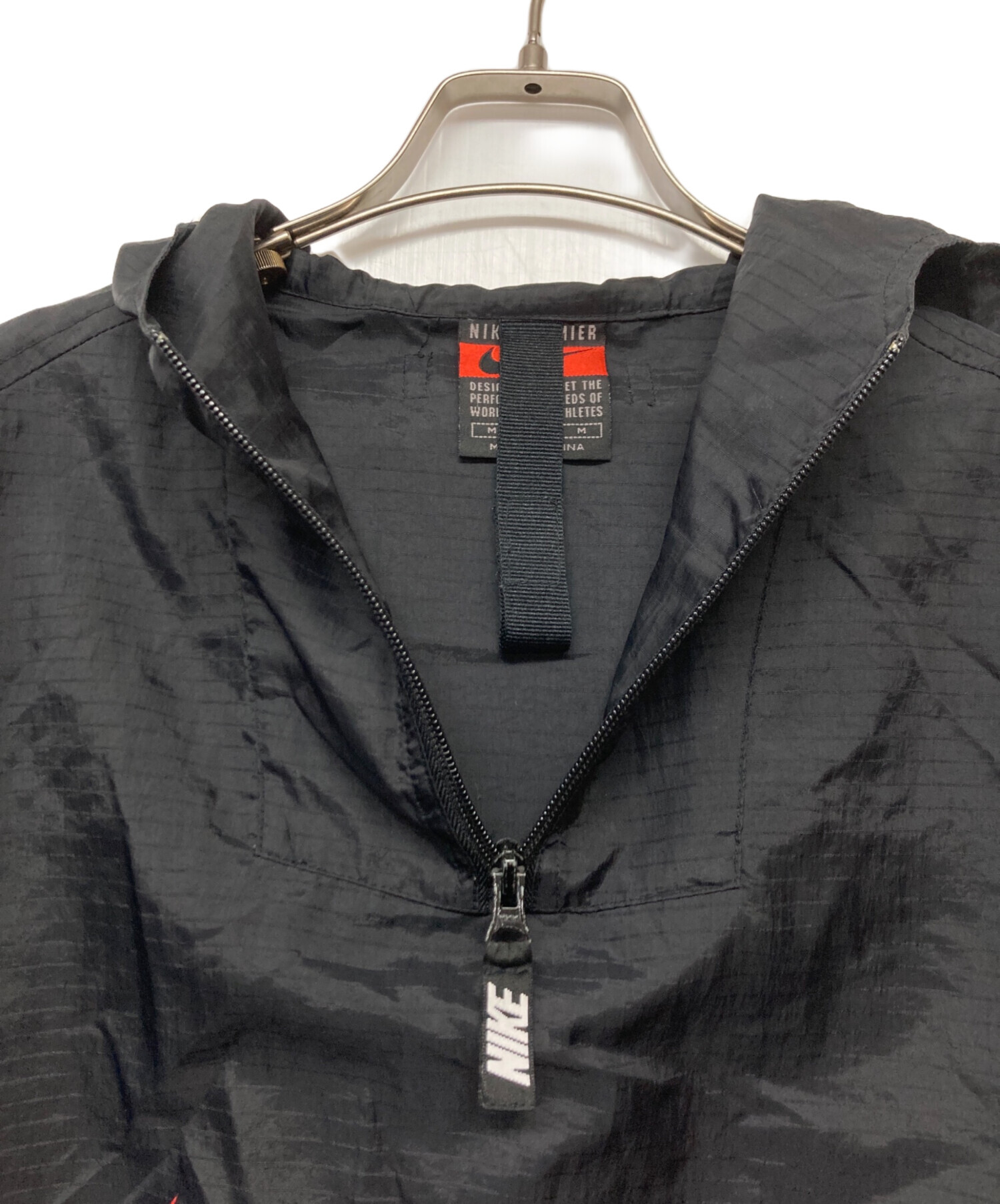中古・古着通販】NIKE (ナイキ) ビッグスウッシュアノラック ブラック 