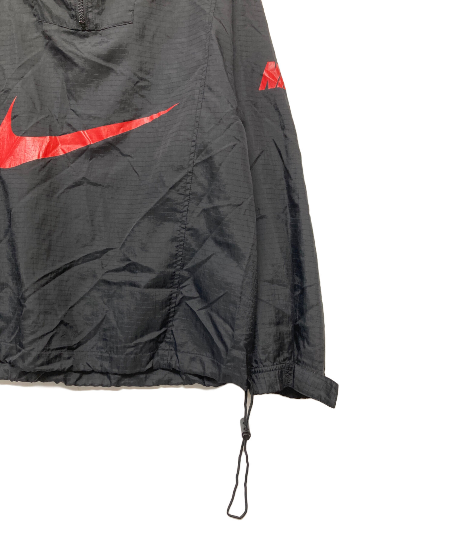 中古・古着通販】NIKE (ナイキ) ビッグスウッシュアノラック ブラック 