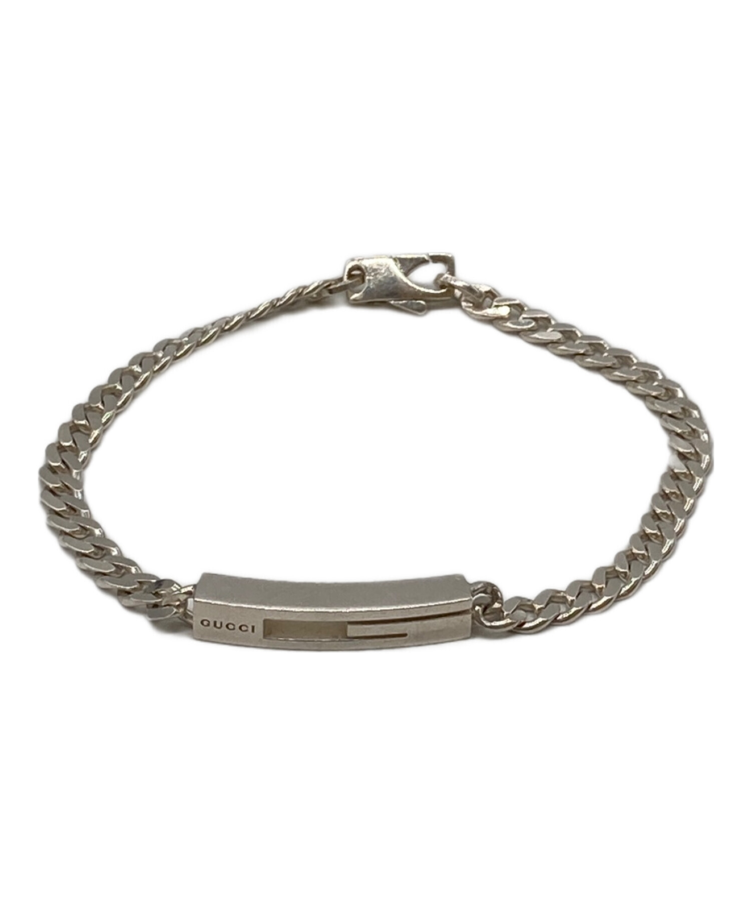 中古・古着通販】GUCCI (グッチ) シルバーカットアウトgブレスレット