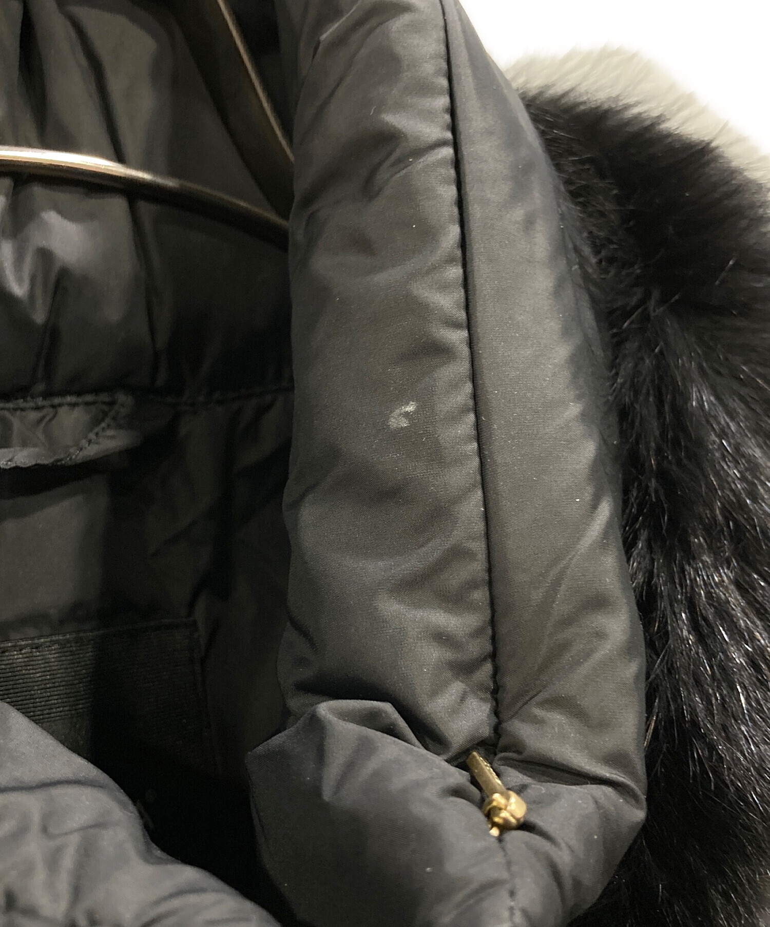 DUVETICA デュベティカ ファーダウンジャケット ブラック 40 中古・古着通販】DUVETICA (デュベティカ) フォックスファーダウン