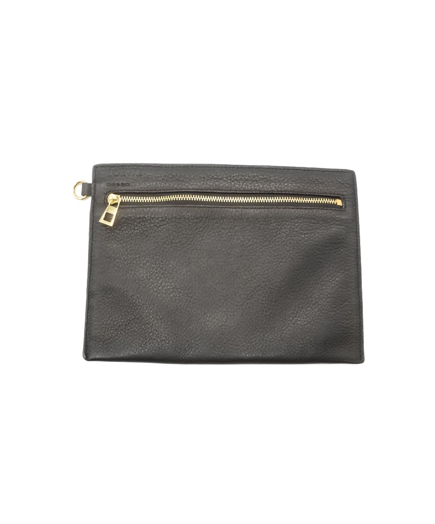 中古・古着通販】LOEWE (ロエベ) レザーポーチ ブラック サイズ:下記 