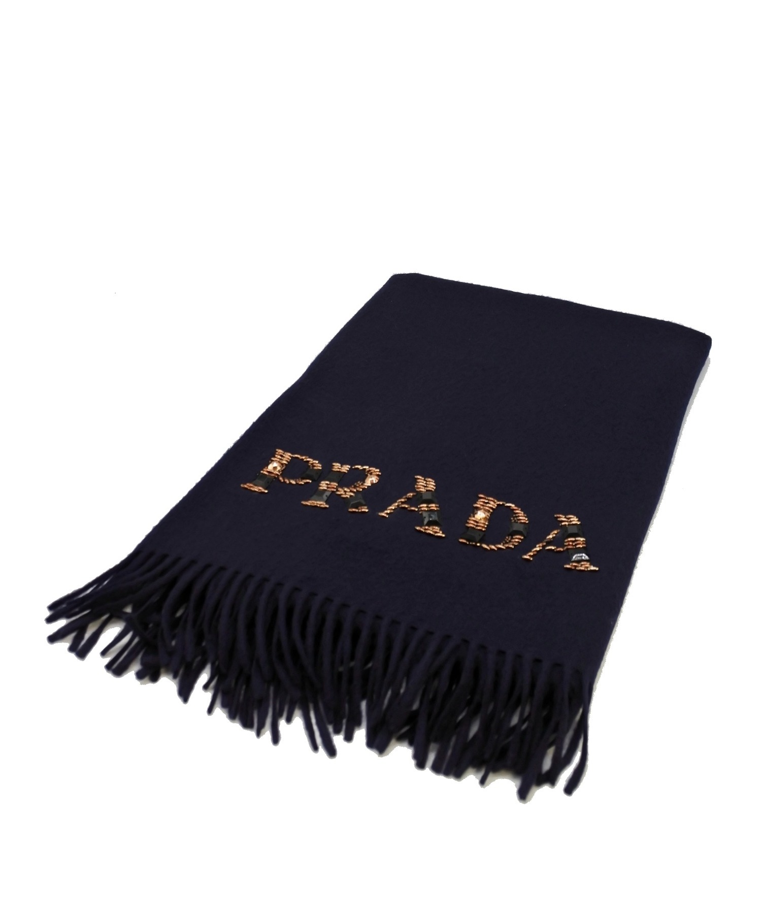 中古・古着通販】PRADA (プラダ) マフラー ネイビー サイズ:下記参照