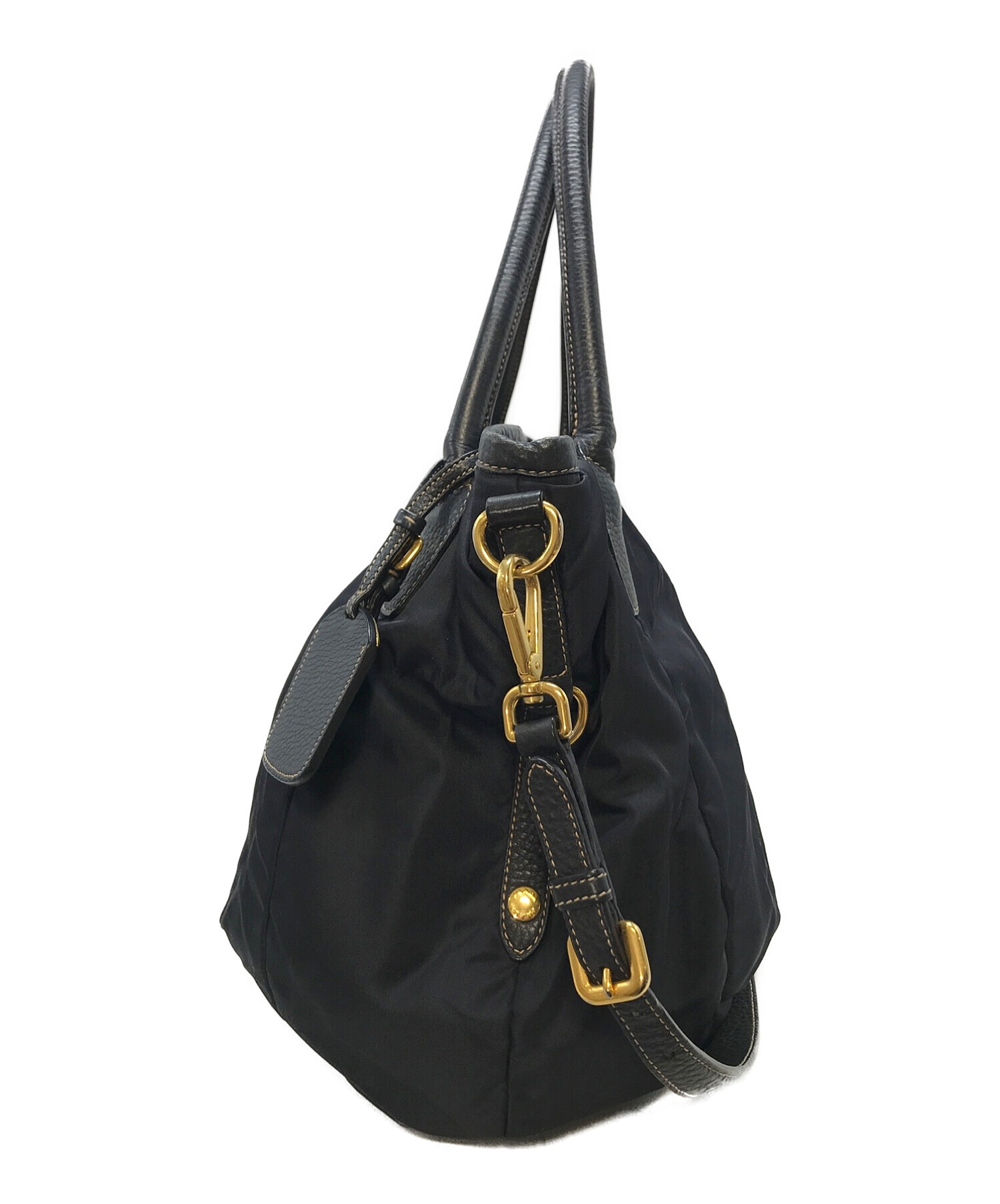 中古・古着通販】PRADA (プラダ) ナイロン2WAYバッグ ネイビー サイズ 