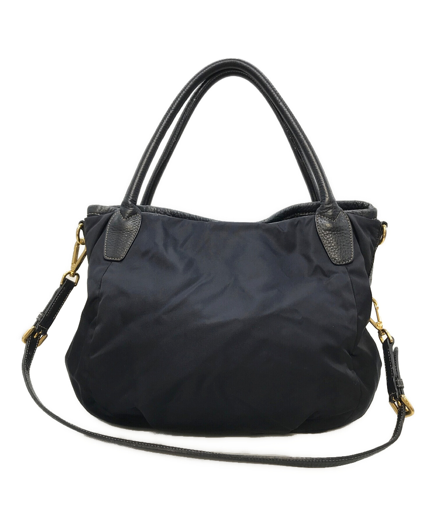中古・古着通販】PRADA (プラダ) ナイロン2WAYバッグ ネイビー サイズ 