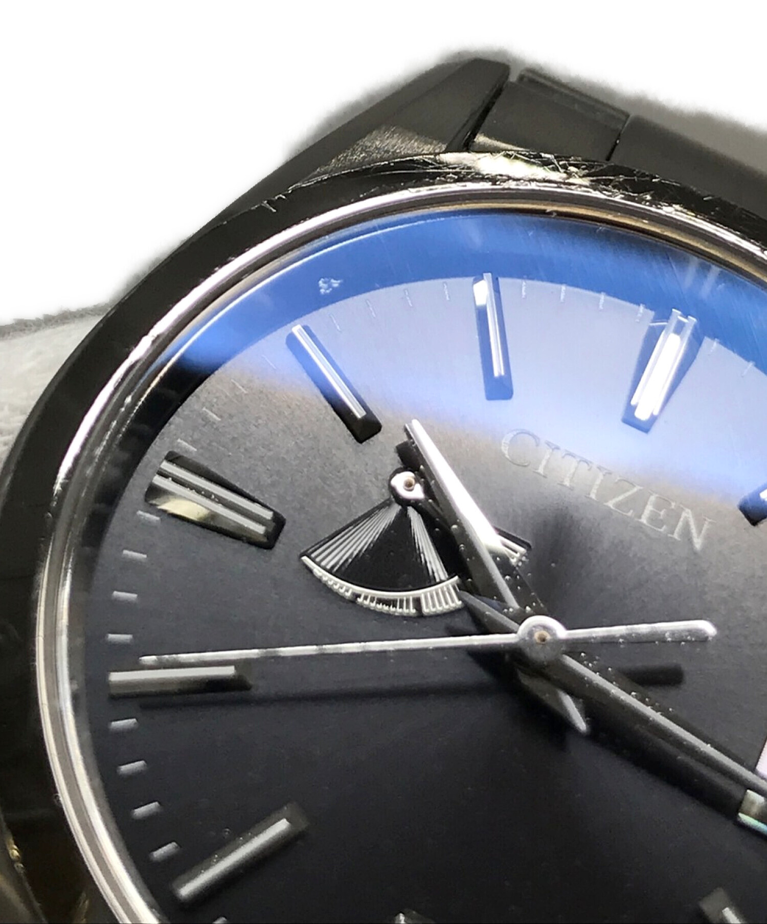 シチズン エコドライブ 電波ソーラー ダイレクトフライト ブラック文字盤 中古品 中古・古着通販】CITIZEN (シチズン) ザ•シチズン エコドライブ 腕時計