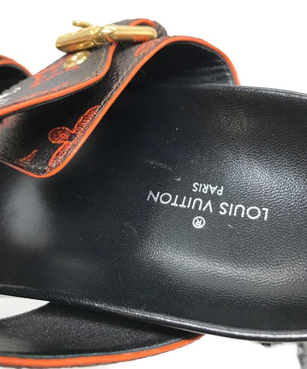 極美品✨LOUIS VUITTON キャットモノグラム　ベルト　サンダル　35 中古・古着通販】LOUIS VUITTON (ルイ ヴィトン) キャットグラム