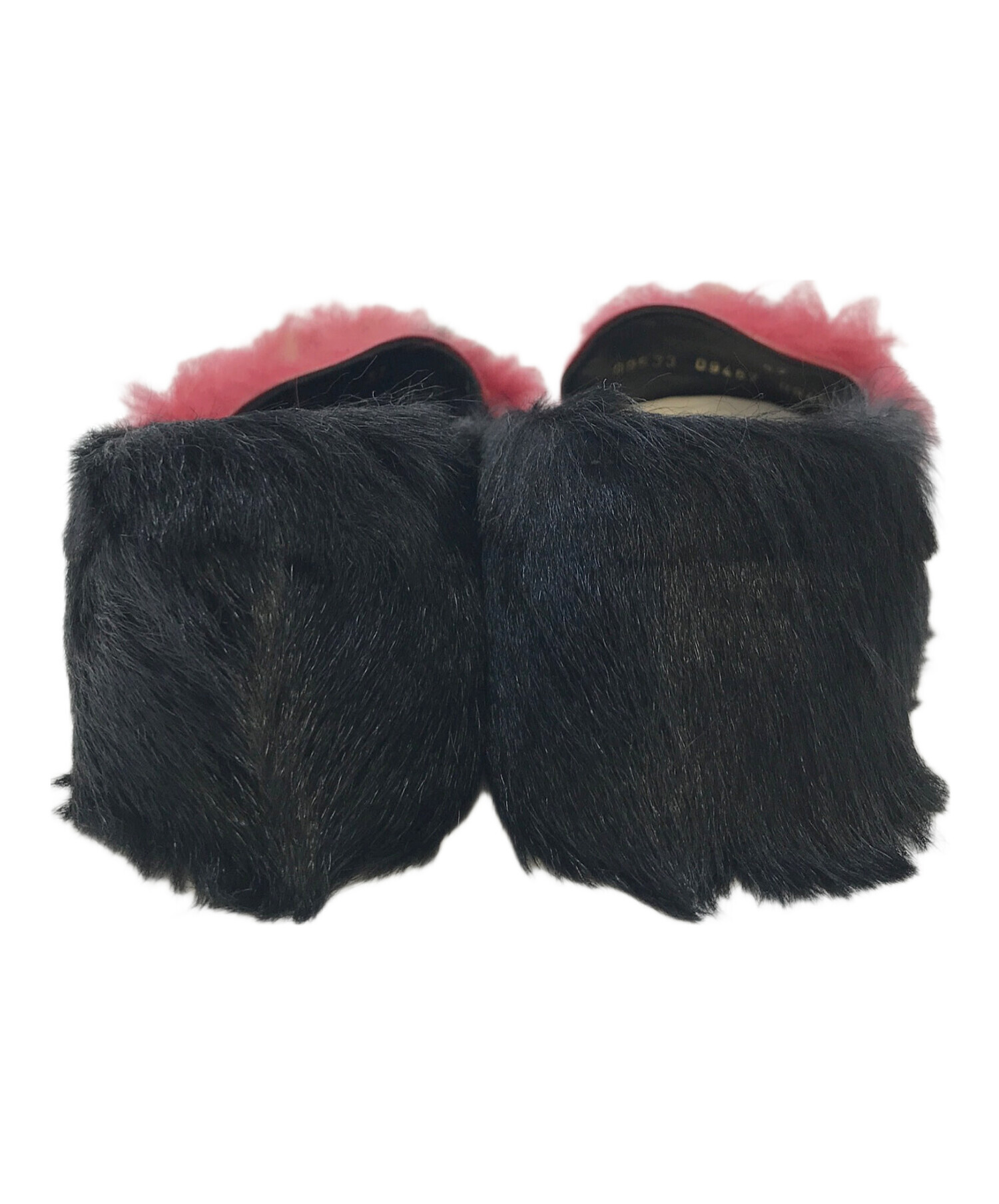 中古・古着通販】PRADA (プラダ) シンセティックファーモカシン レッド