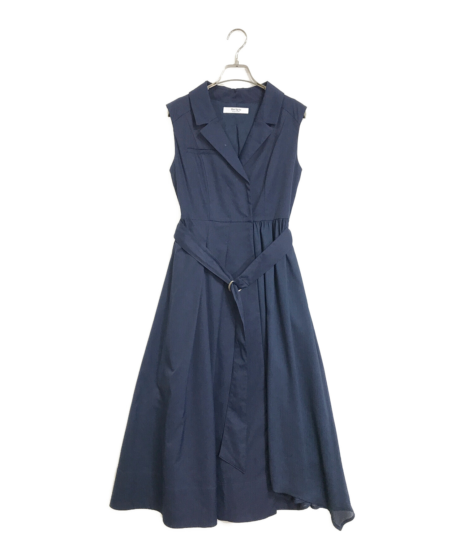 中古・古着通販】HER LIP TO (ハーリップトゥ) ノースリーブワンピース