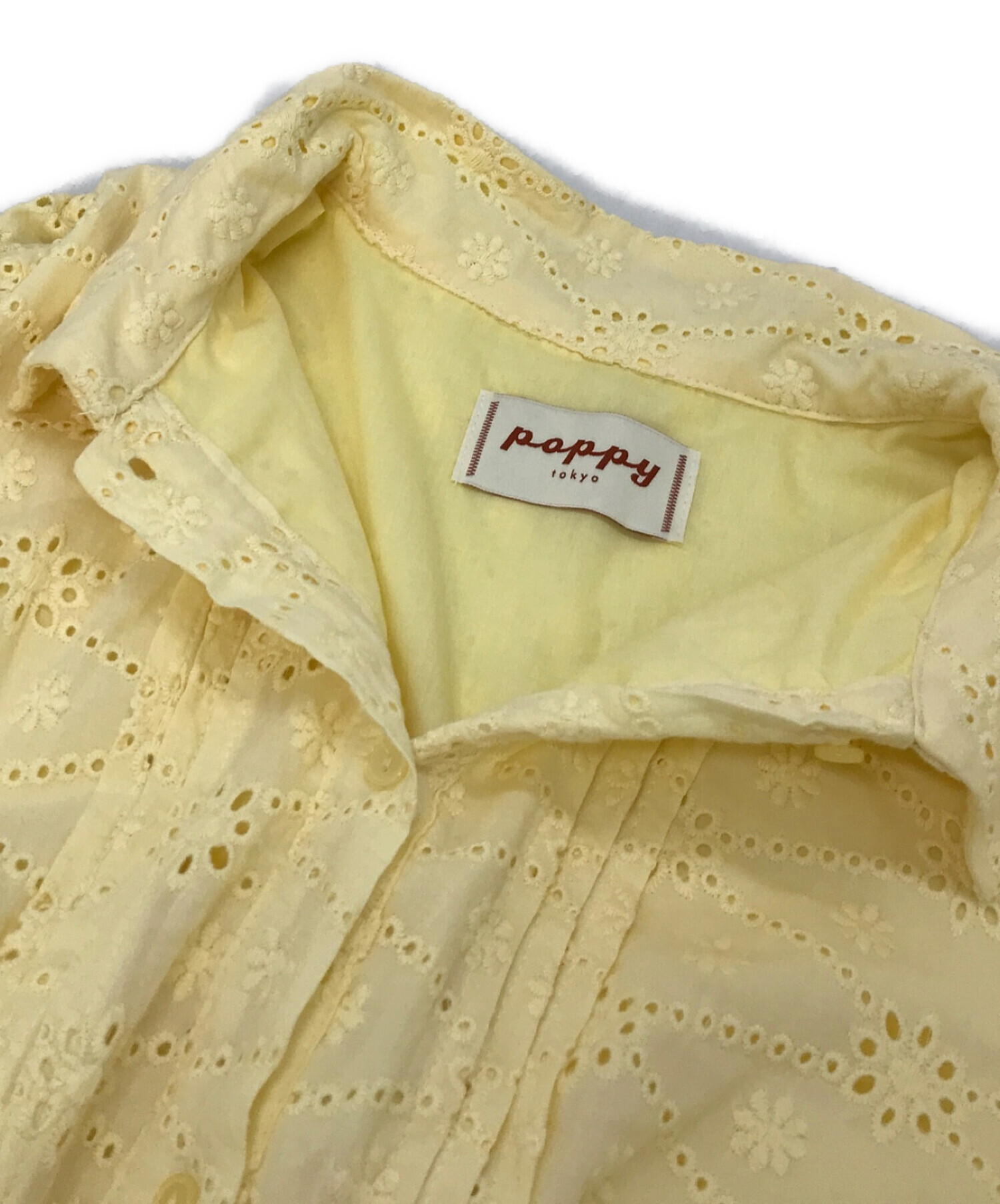 中古・古着通販】POPPY (ポピー) cotton lace flower one piece 半袖 