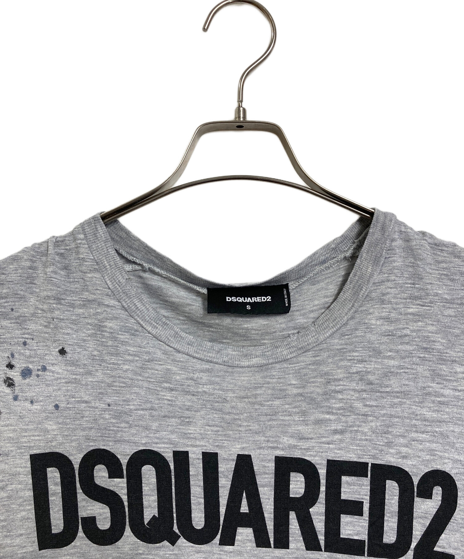 中古・古着通販】DSQUARED2 (ディースクエアード) ダメージTシャツ 