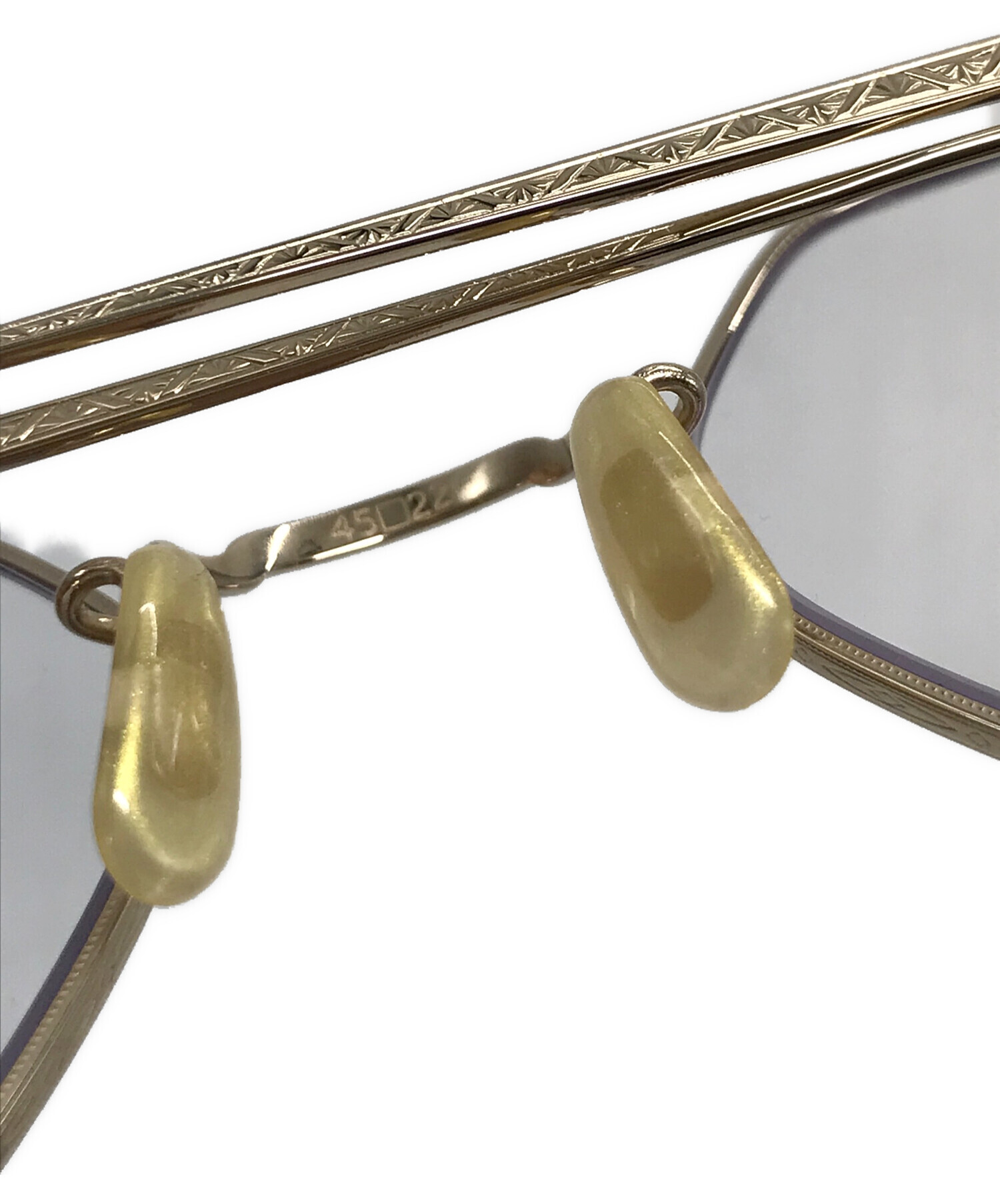 中古・古着通販】EYEVAN (アイヴァン) Roger 眼鏡 伊達眼鏡 ゴールド