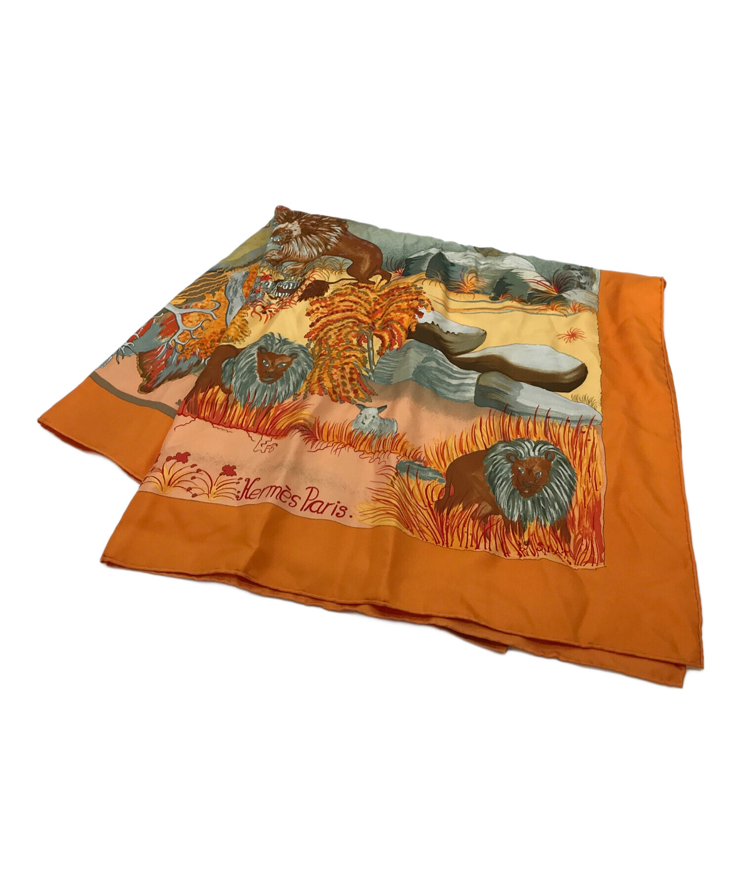 大得価，送料無料 HERMES エルメス カレ90 Nuba Mountain ヌバ