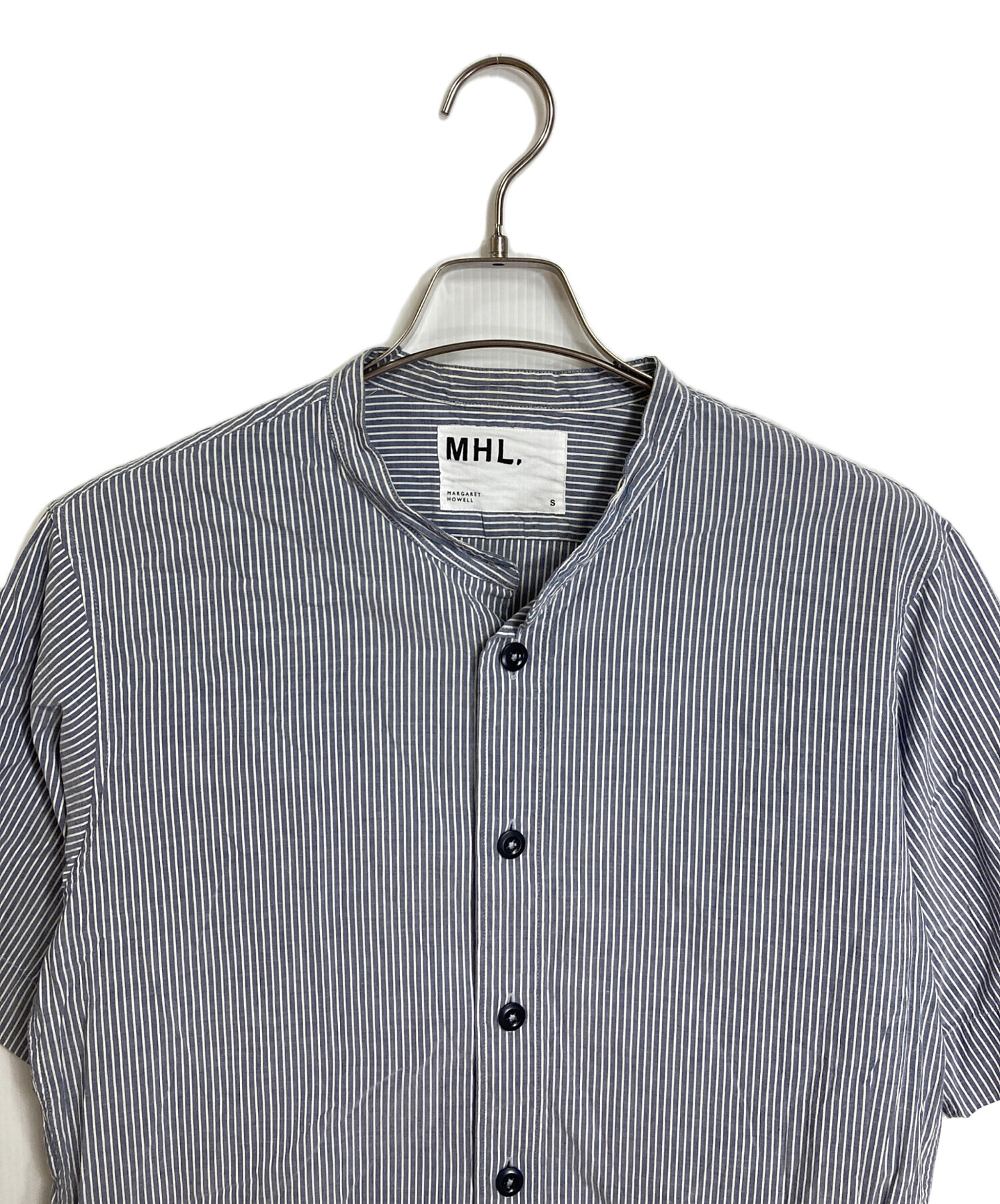 中古・古着通販】MHL (エムエイチエル) ストライプシャツ ホワイト 