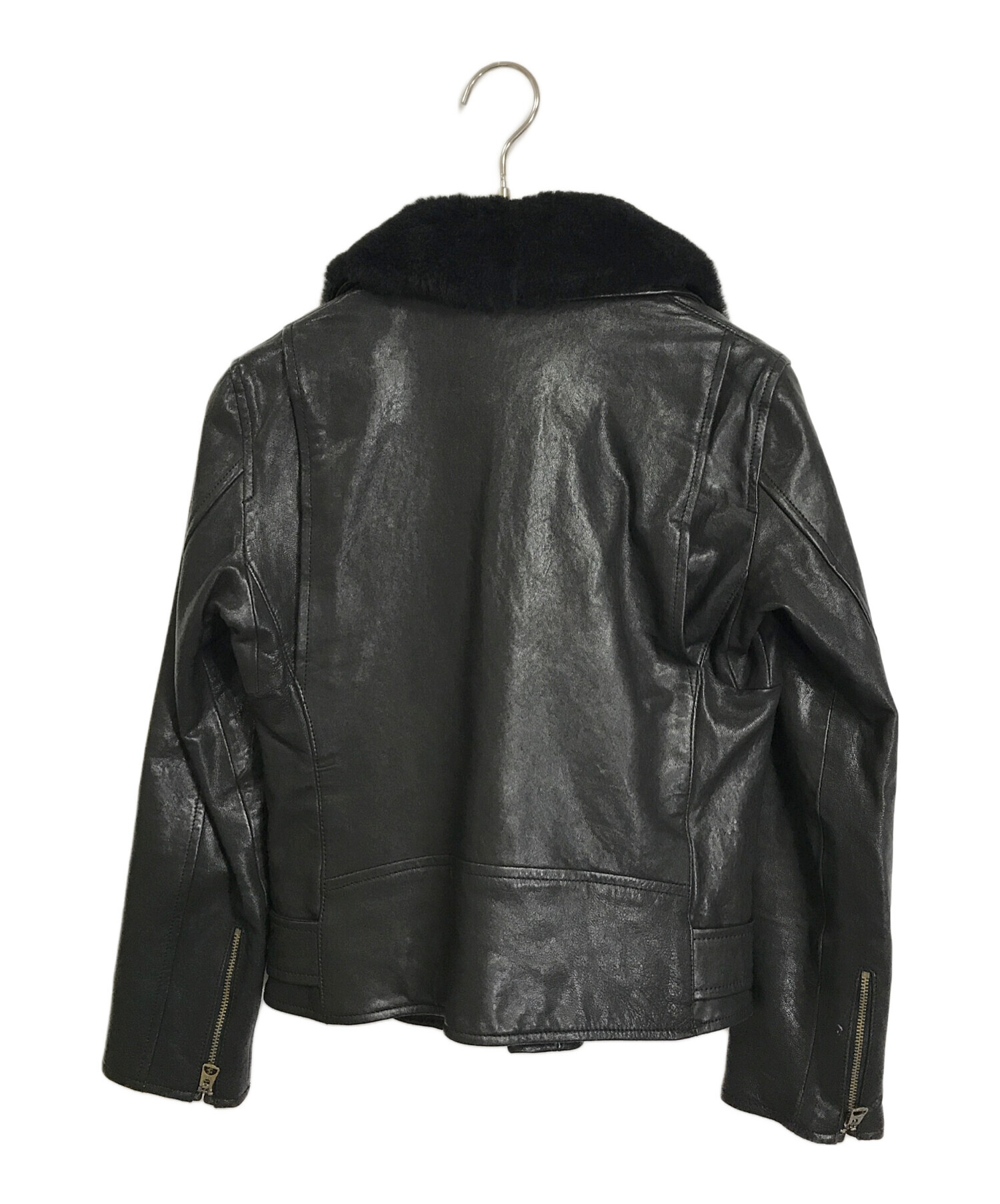 ビューティフルピープル　ライダースジャケット　ダブル　ムートン　レザー　切替 beautiful people 革ジャン ライダース ビューティフルピープル