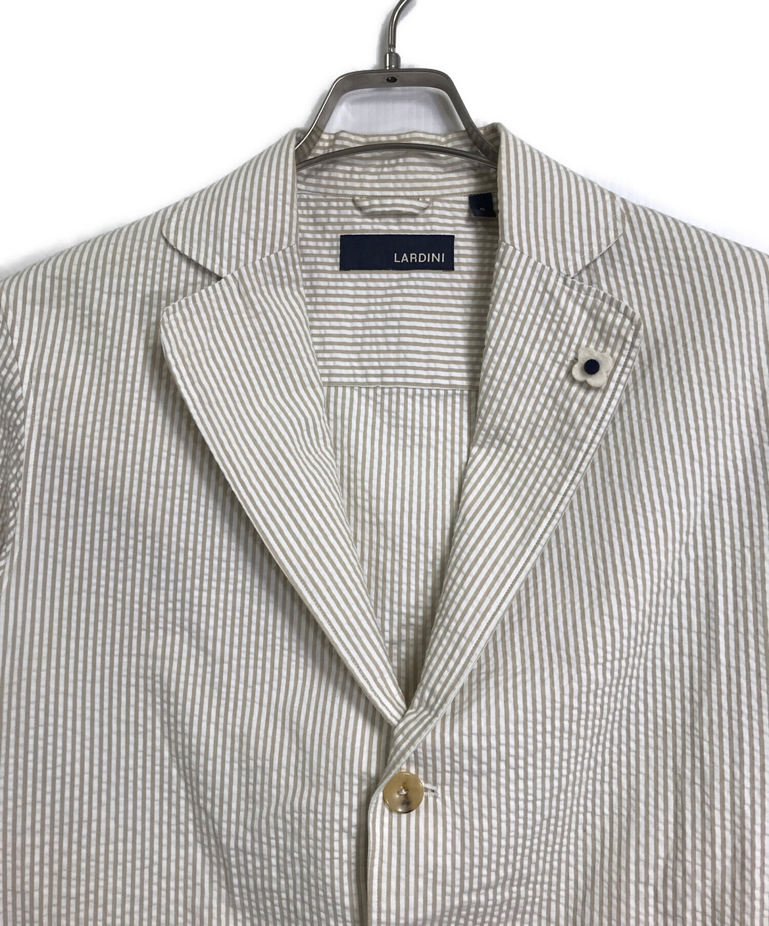 ラルディーニ テーラードジャケット シアサッカー ストライプ